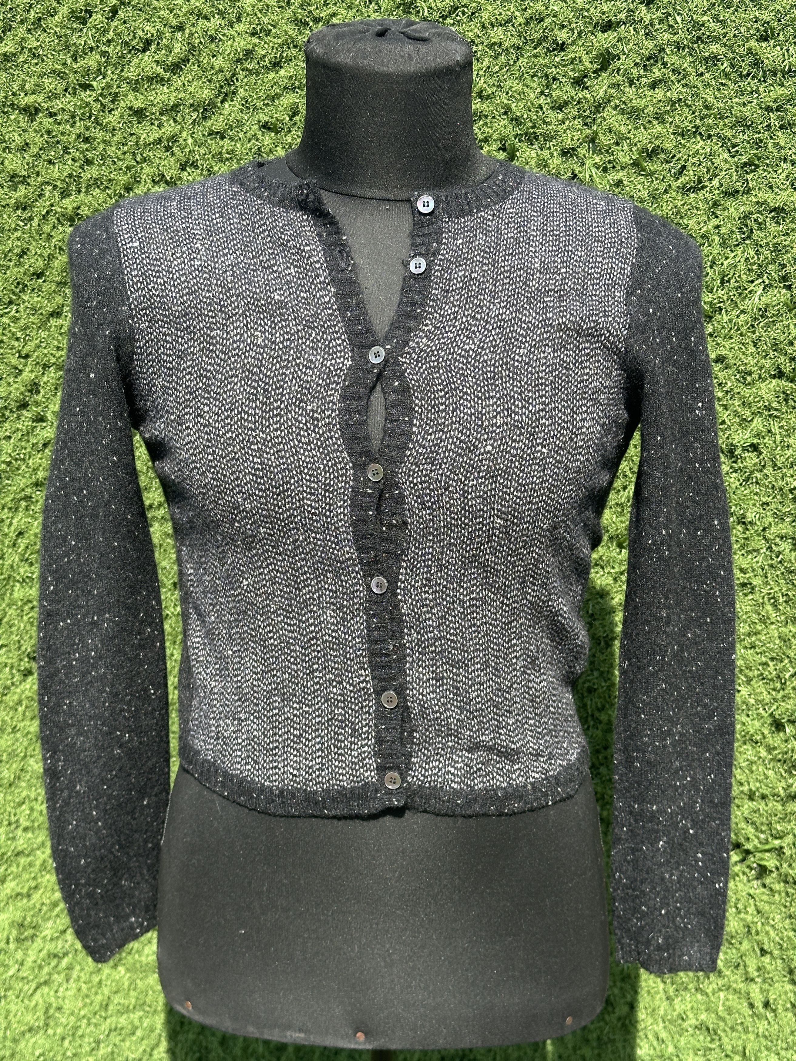 Brunello Cucinelli Brunello Cucinelli Cashmere Cropped Cardigan S Black Knit Size S / US 4 / IT 40 - 2 Thumbnail