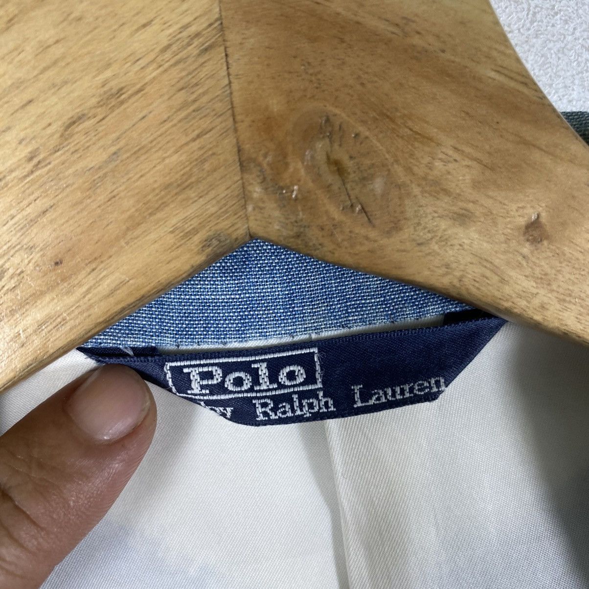 Polo Ralph Lauren Vintage Polo Ralph Lauren Chambray Blue Blazer Jacket Size 42R - 6 Thumbnail