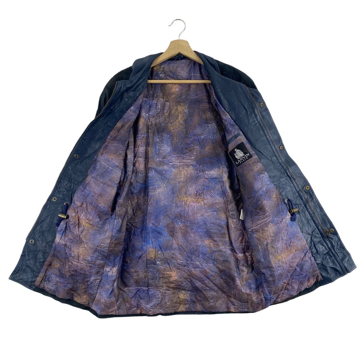 Lanvin × Vintage Vintage LANVIN PARIS Velvet And Leather Multi Pockets Button Size US L / EU 52-54 / 3 - 5 Thumbnail
