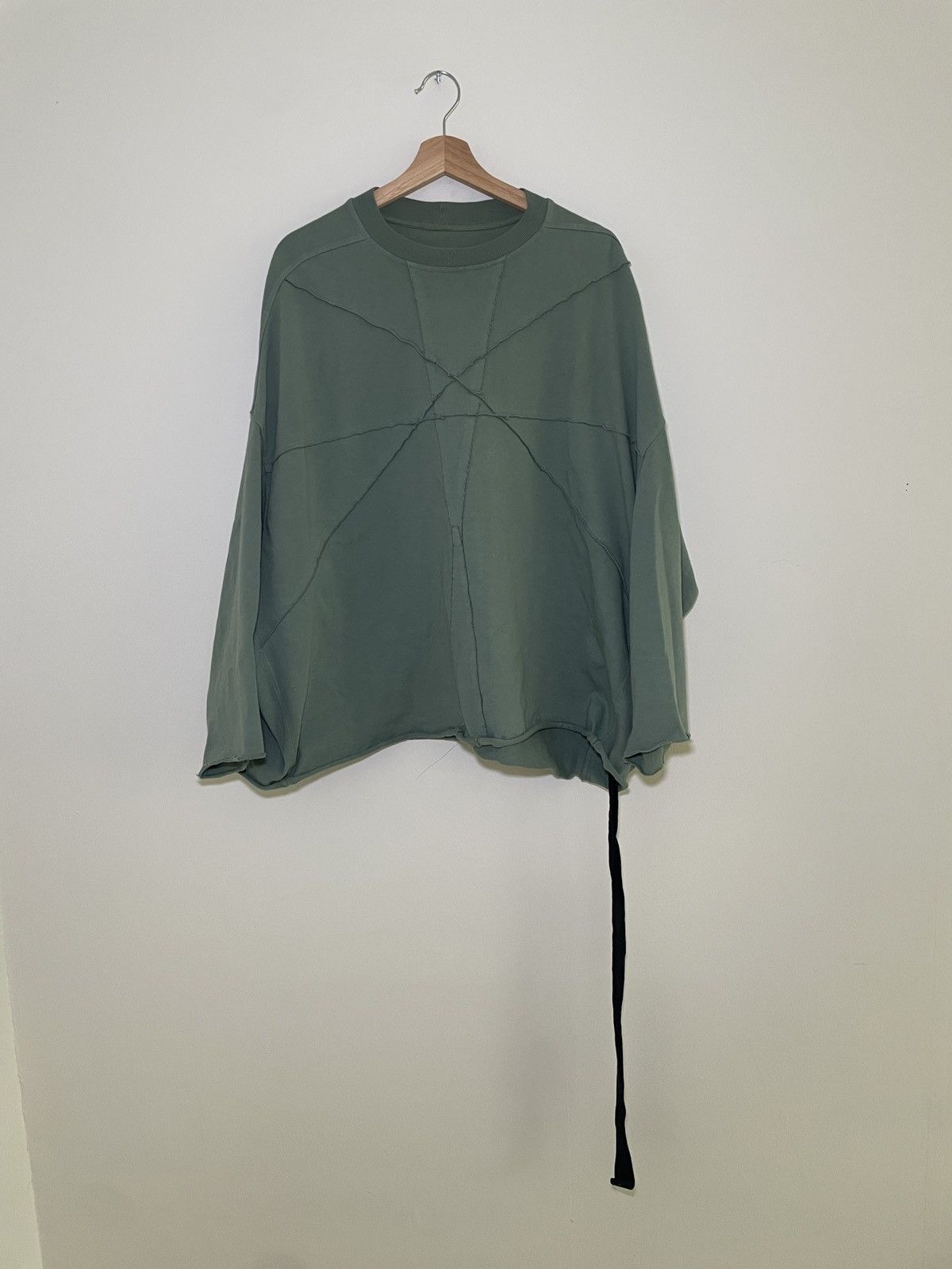 Rick Owens × Rick Owens Drkshdw Rick Owens DRKSHDW Luxor Crater Tee – Pale Green – OS Size US M / EU 48-50 / 2 - 2 Thumbnail