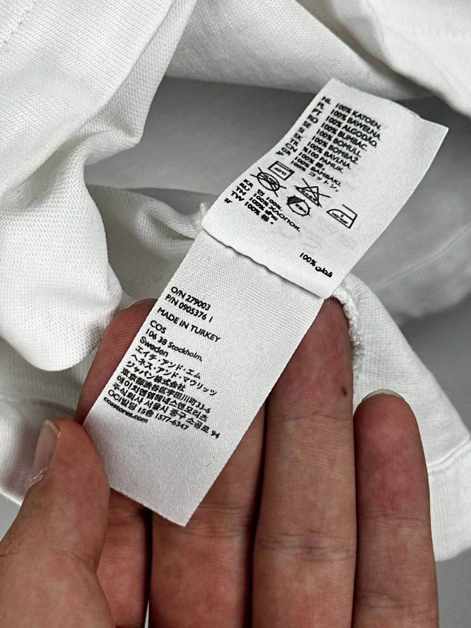 Cos COS Luxury White Oversized Heavyweight T Shirt Size US L / EU 52-54 / 3 - 11 Thumbnail