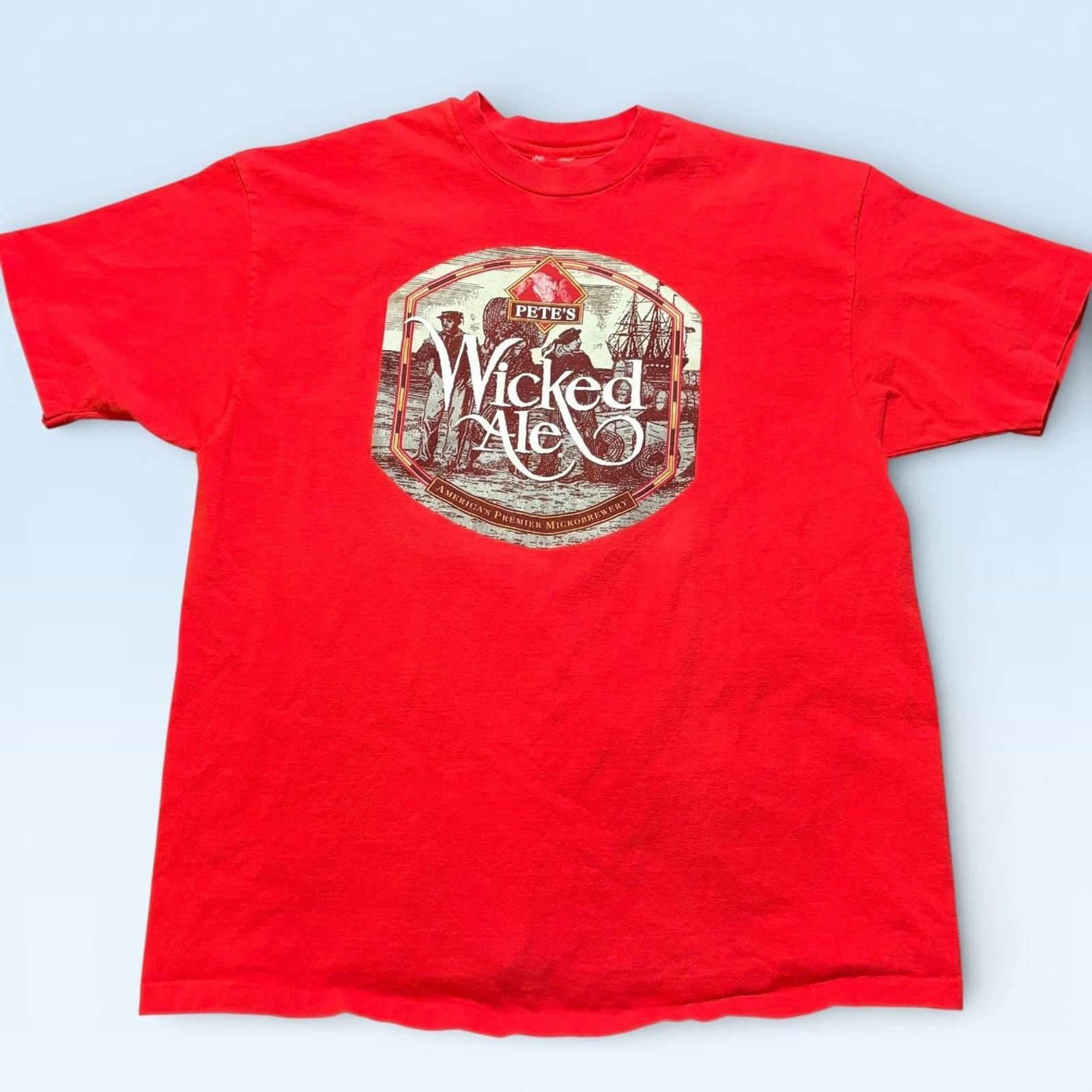 Vintage Vtg Pete's Wicked Ale Shirt Mens XL Beer Graphic T-Shirt Size US XL / EU 56 / 4 - 1 Thumbnail