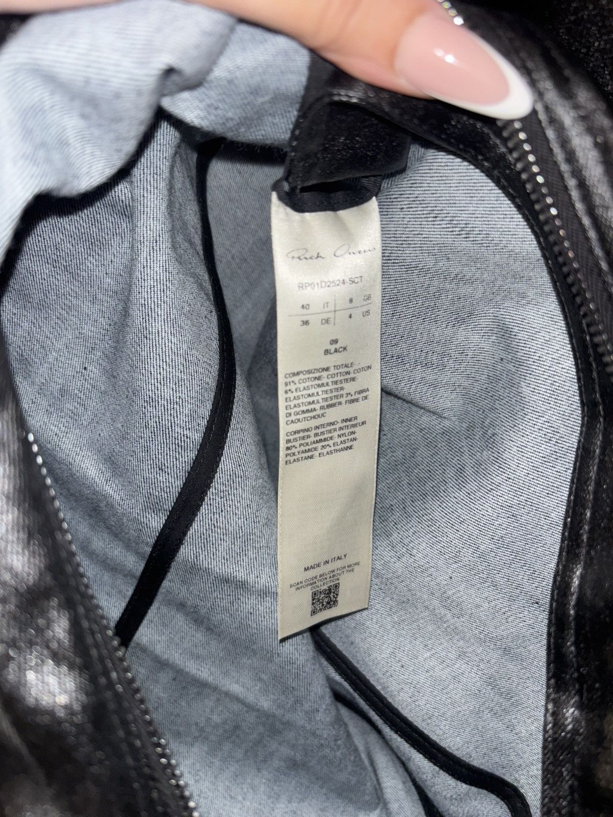 Rick Owens Rick owens metallic coated denim dress. Size S / US 4 / IT 40 - 4 Thumbnail