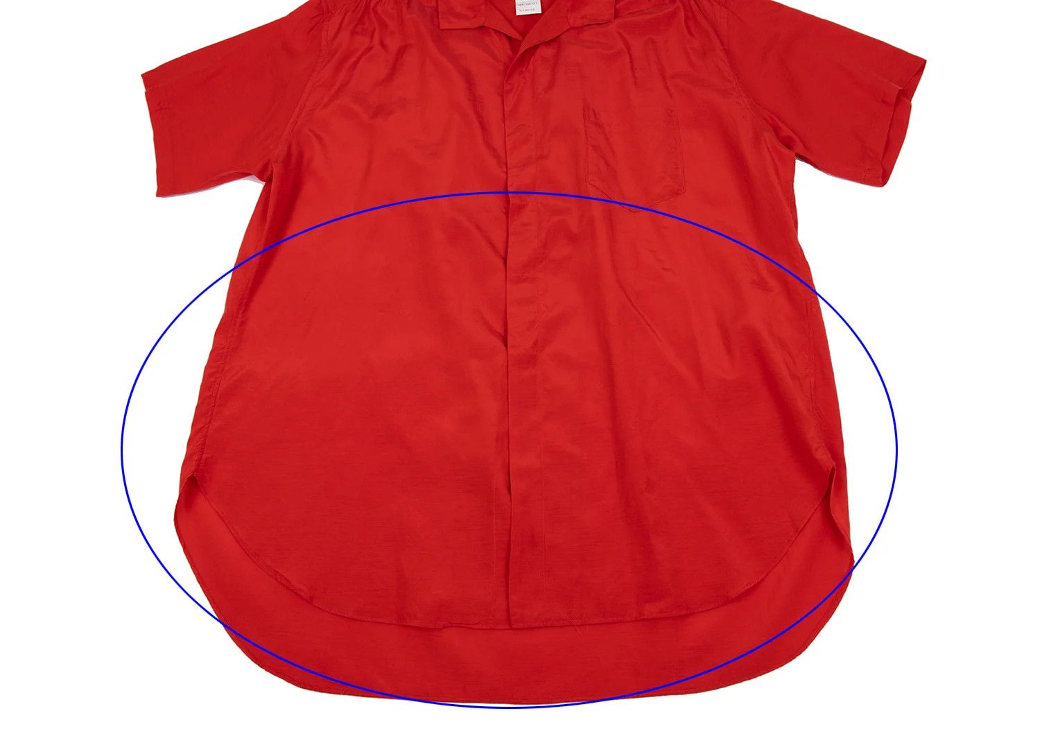 Yohji Yamamoto Yohji Yamamoto Gathered Open Collar Shirt Red Size US M / EU 48-50 / 2 - 7 Thumbnail