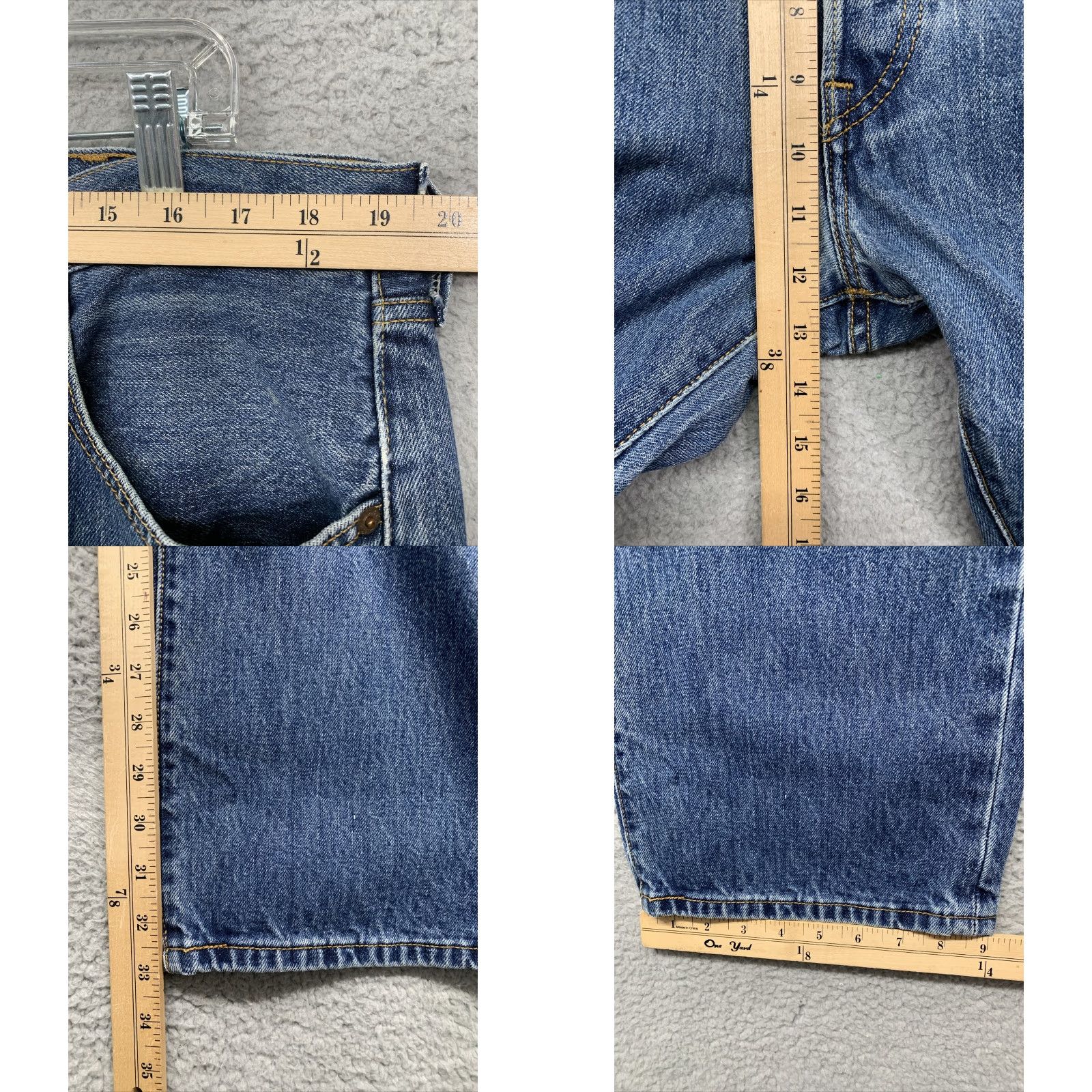 Levi's Levi’s Levi 501 Jeans Men’s 40X33 Blue Dark Wash Button Fly Straight Leg Jeans Mens 40x33 Light? Size US 40 / EU 56 - 9 Thumbnail