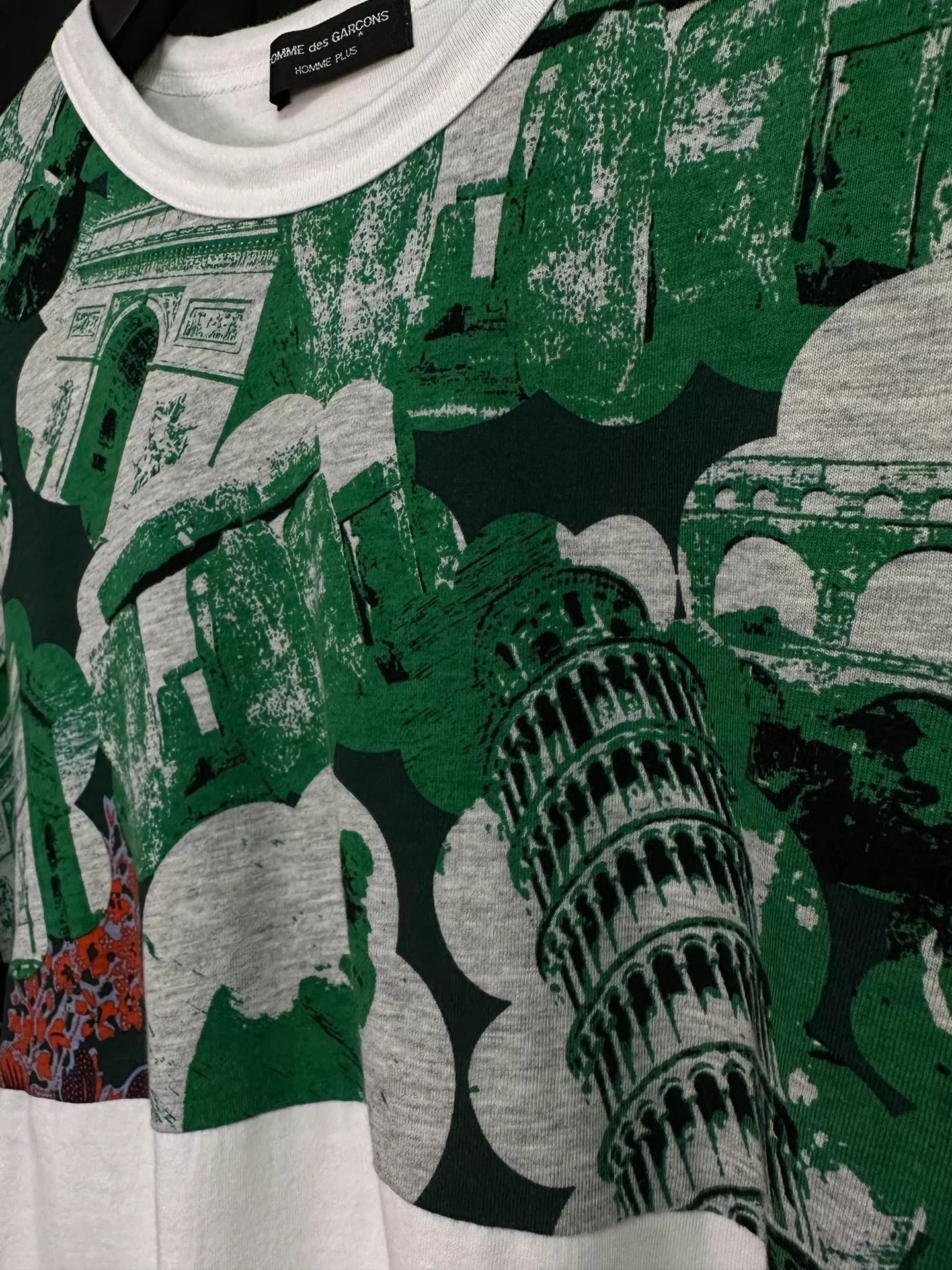 Comme des Garcons CDG 01ss Double Face Travel Tee White Cotton Panel NM Size US M / EU 48-50 / 2 - 7 Thumbnail