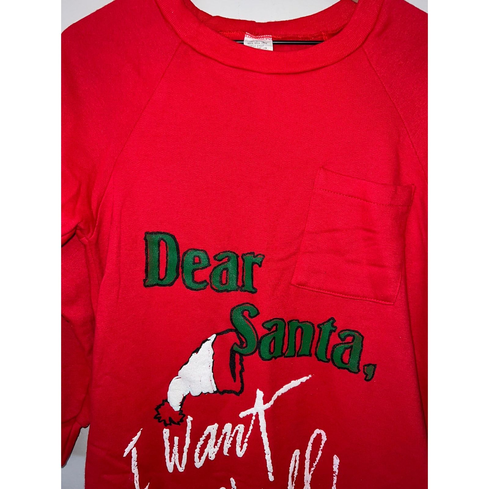 Vintage Vintage Santa Sleeper Shirt I Want It All Christmas 80s VTG Size US XL / EU 56 / 4 - 2 Thumbnail