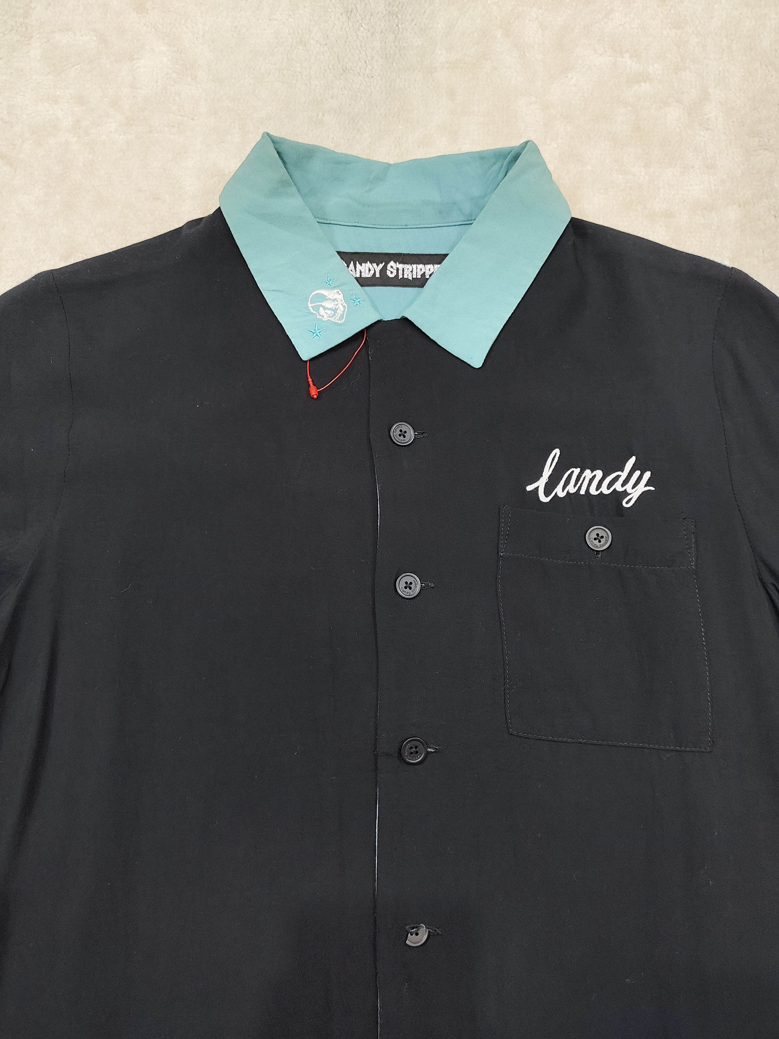 Japanese Brand ❤️‍🔥Candy Stripper❤️‍🔥Embroidered Rayon Bowling Shirt Size S / US 4 / IT 40 - 4 Thumbnail