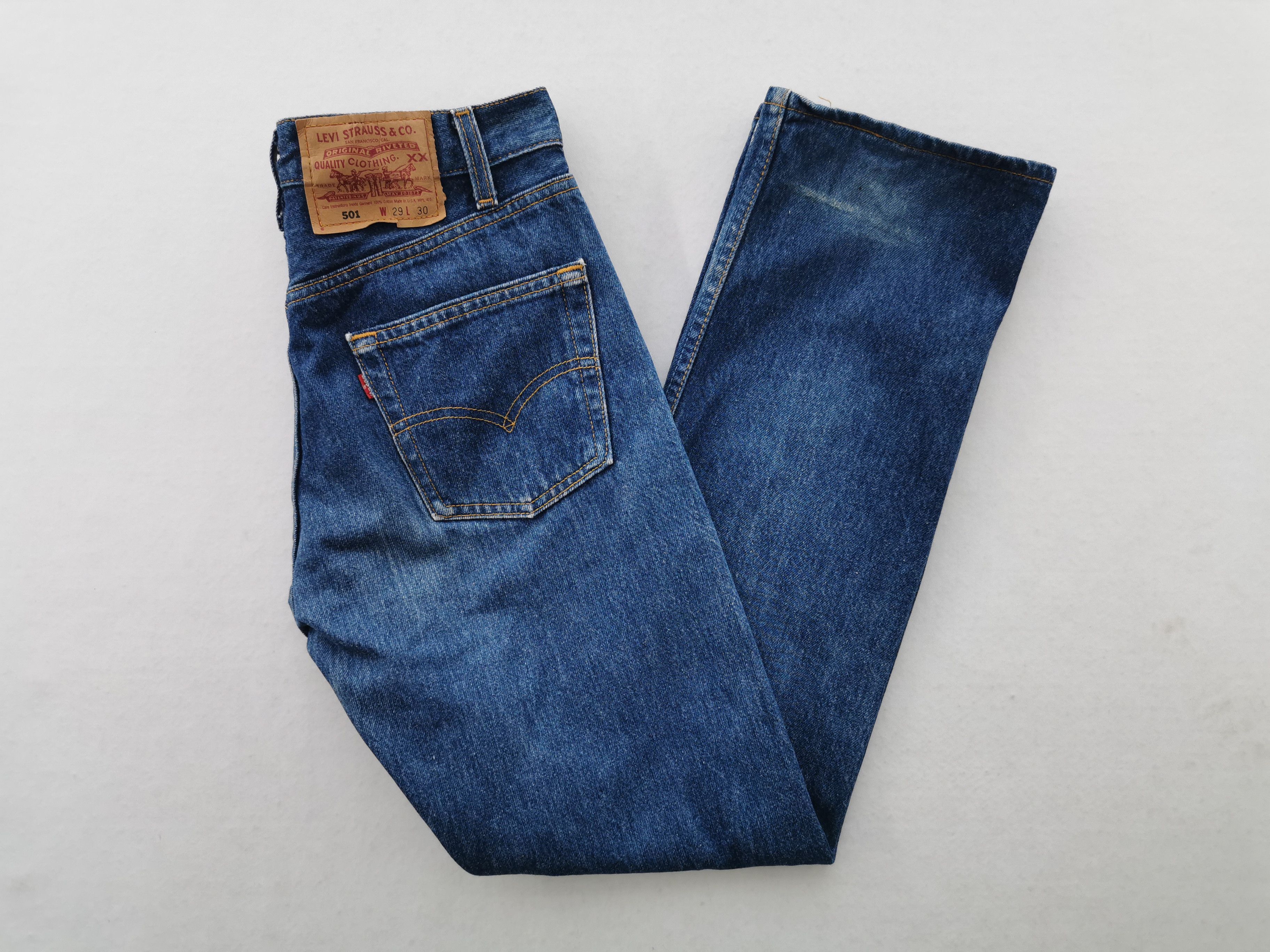 Levi's Vintage 90s Levis Lot 501 Denim Made In USA Size 30/29x30 Size US 30 / EU 46 - 5 Thumbnail