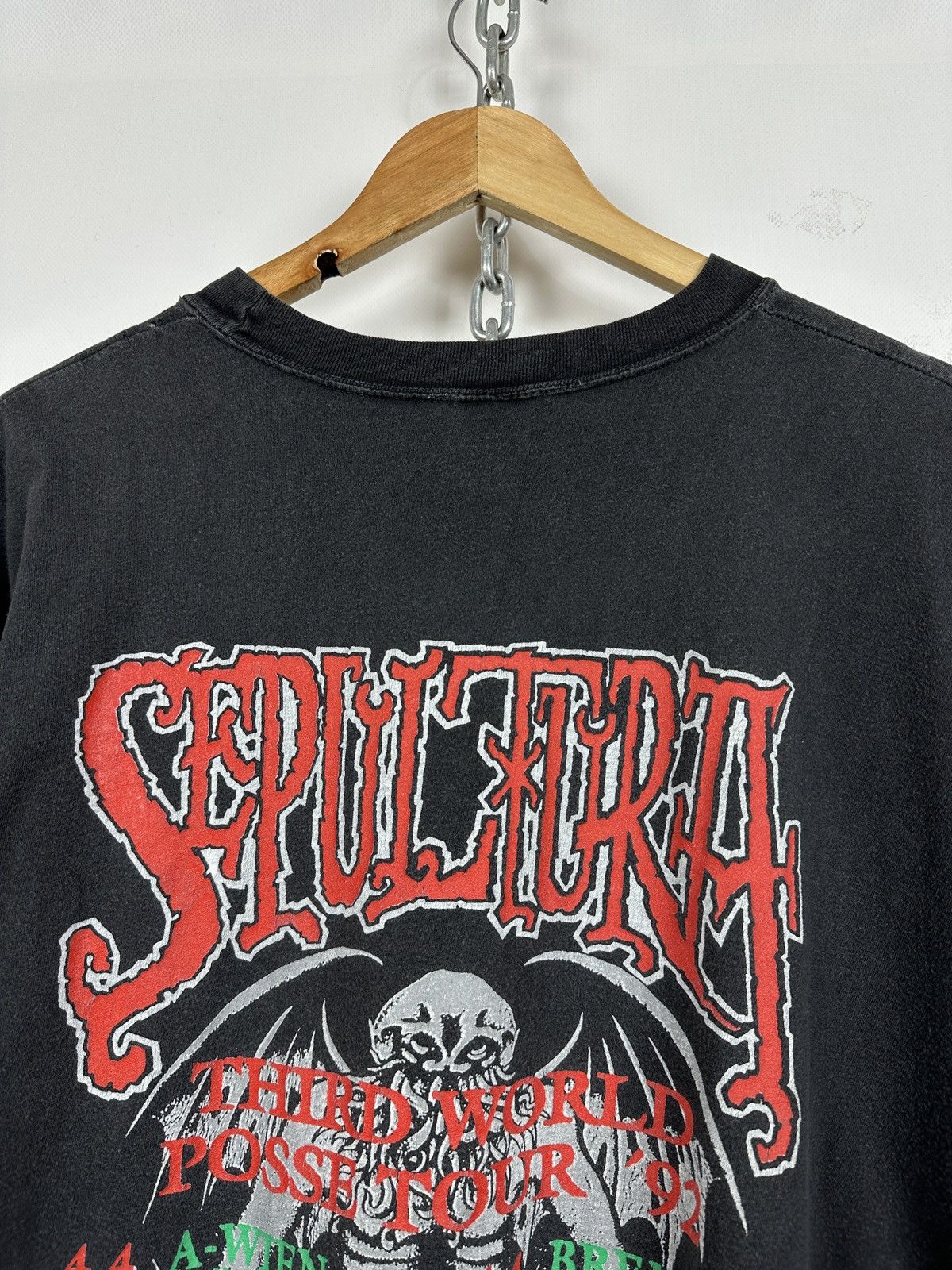 Band Tees 1992 Vintage Sepultura Third World Posse Tour T-Shirt Size US XL / EU 56 / 4 - 14 Thumbnail