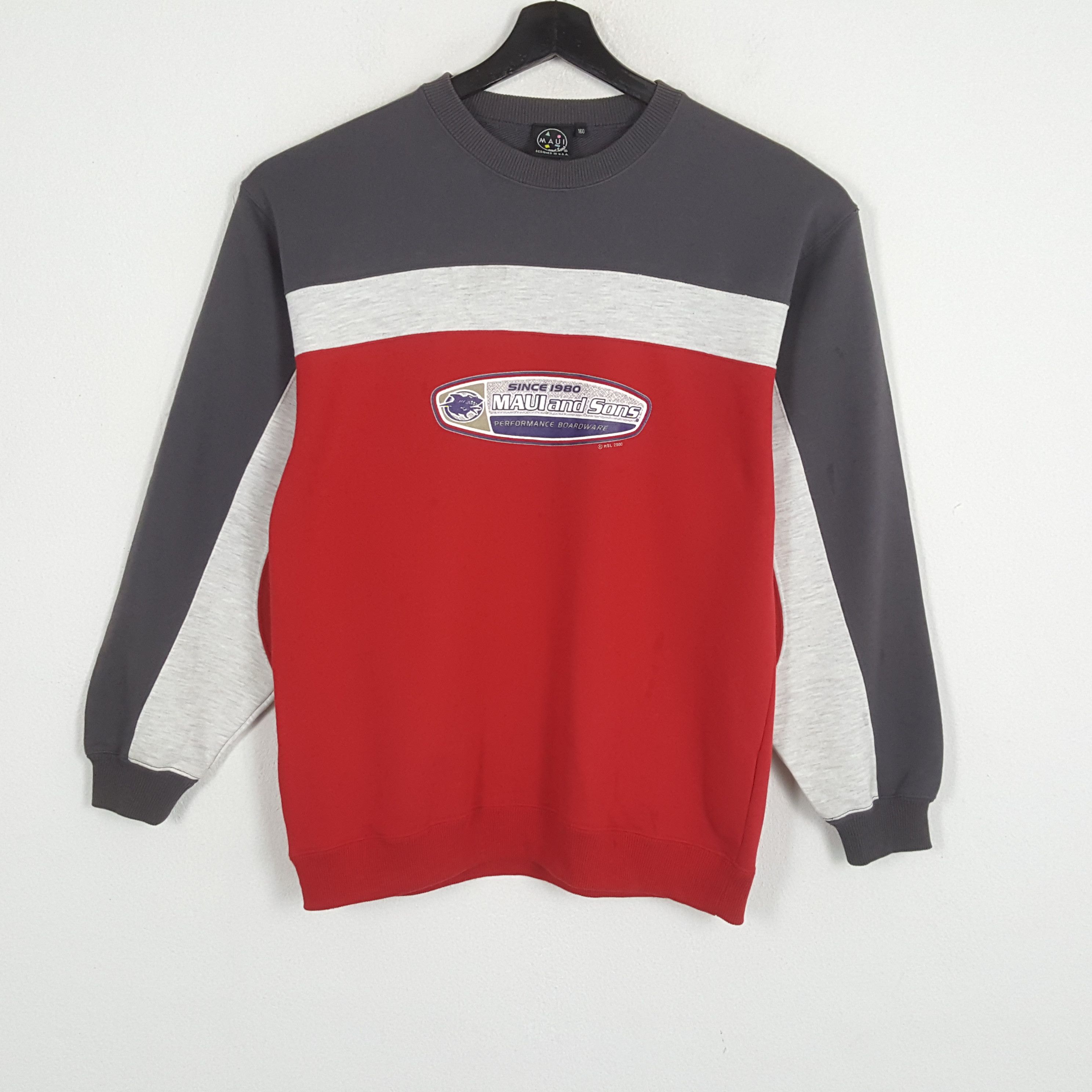 Maui and Sons × Vintage MAUI AND SONS Surfing Style Nice Design Sweatshirt Size US S / EU 44-46 / 1 - 1 Thumbnail