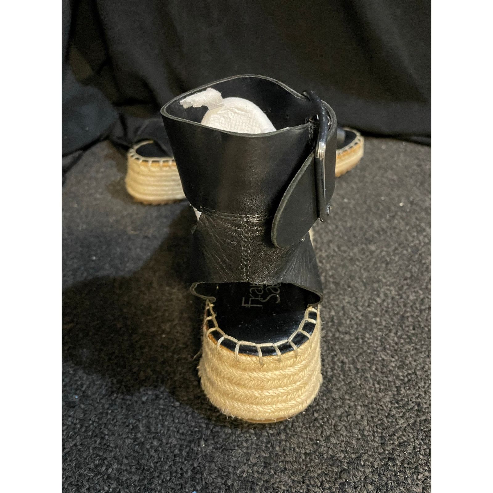 Franco Sarto Franco Sarto Black Marona Espadrille Wedge Sandal Womens 7.5 Size US 7.5 / IT 37.5 - 3 Thumbnail
