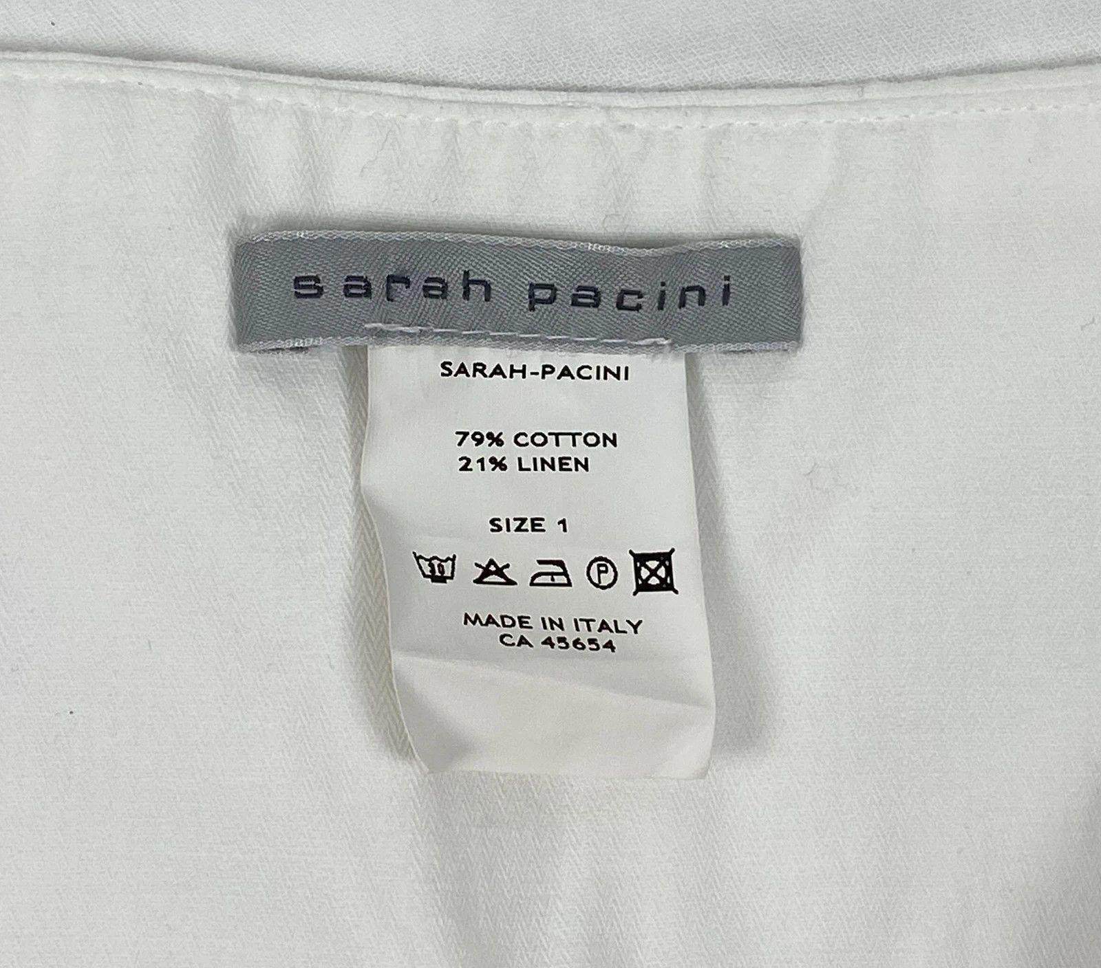 Sarah Pacini Sarah Pacini Cotton Linen Pants size 1 Size 27" / US 4 / IT 40 - 9 Thumbnail