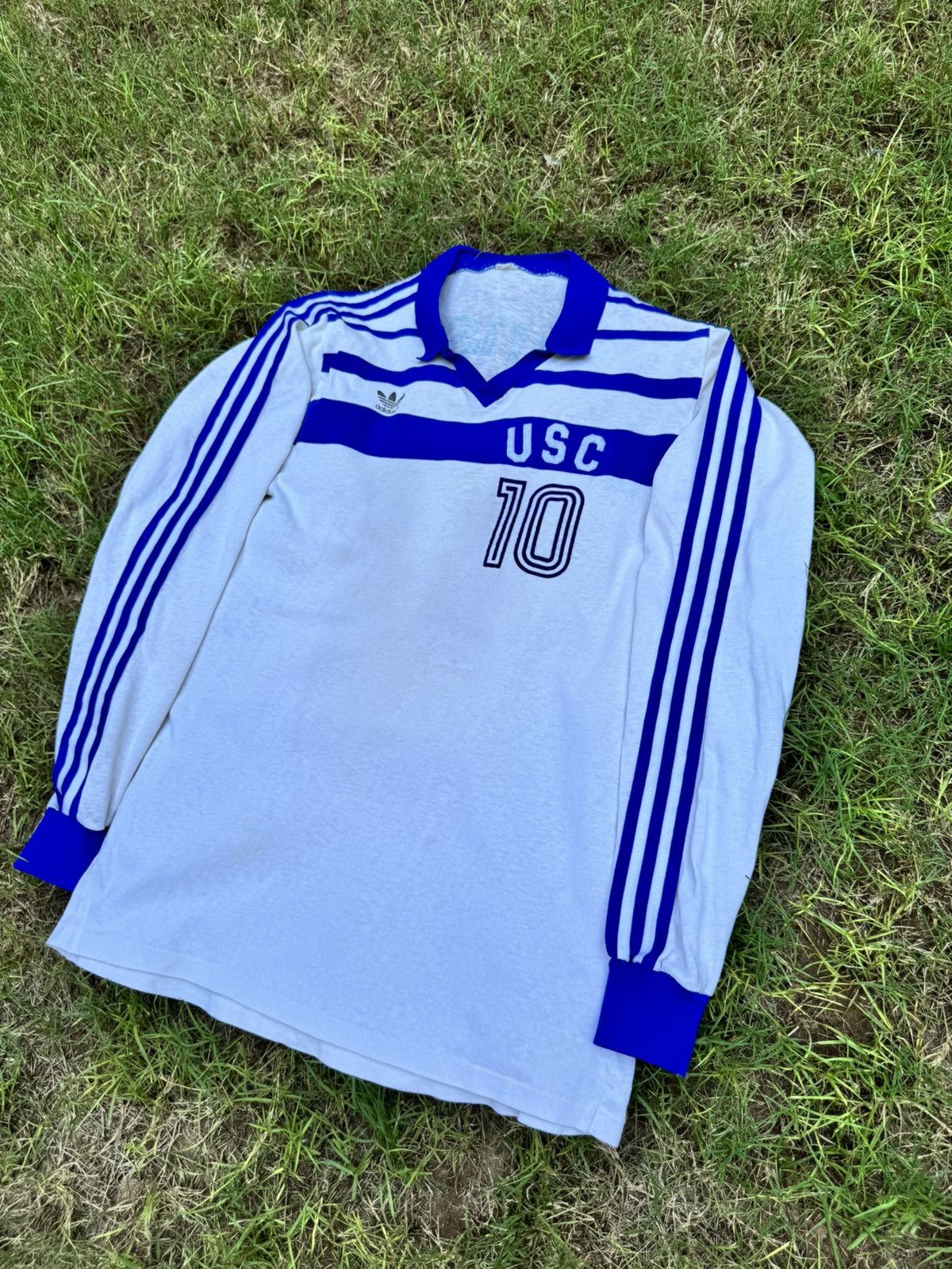 Adidas Vintage Adidas USC Münster 10# Sweatshirt 80s Size US L / EU 52-54 / 3 - 2 Thumbnail