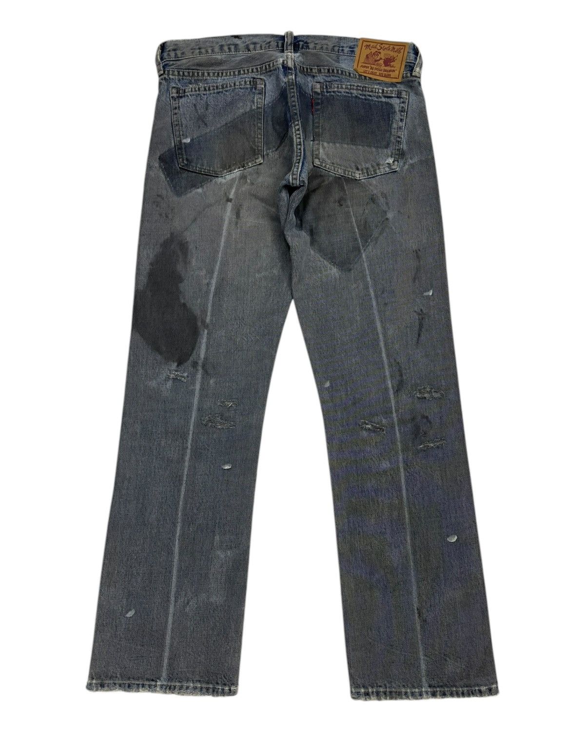 Hysteric Glamour × Japanese Brand × Undercover 🔥VINTAGE RNA MAD STYLE RIPPED DISTRESS DENIM JEANS Size US 32 / EU 48 - 2 Thumbnail