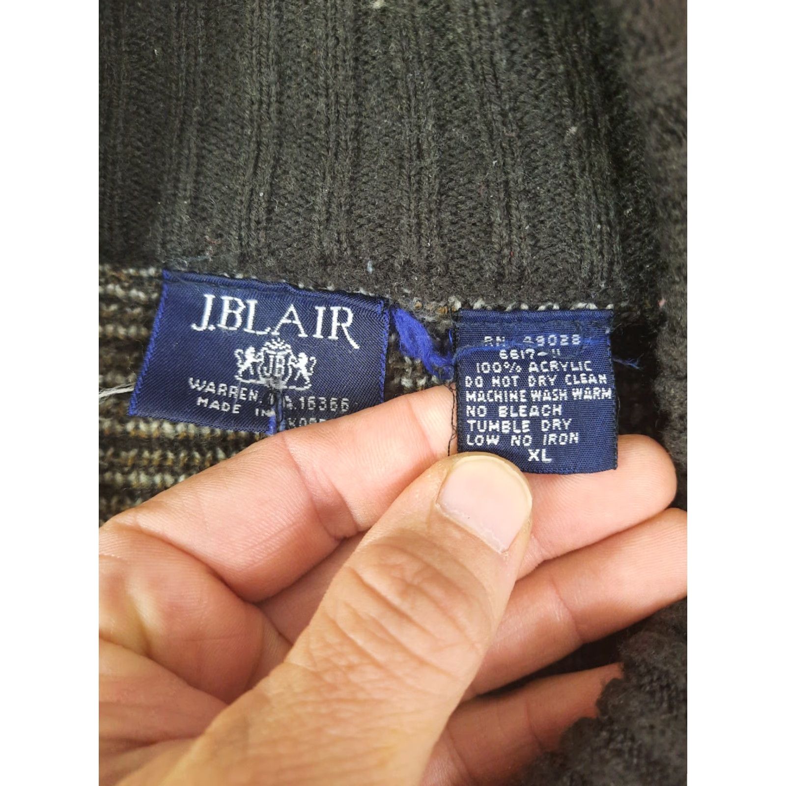 Blair VINTAGE J Blair Striped Knit Cardigan Dad Grandpa Sweater Mens XL Brown Size US XL / EU 56 / 4 - 2 Thumbnail