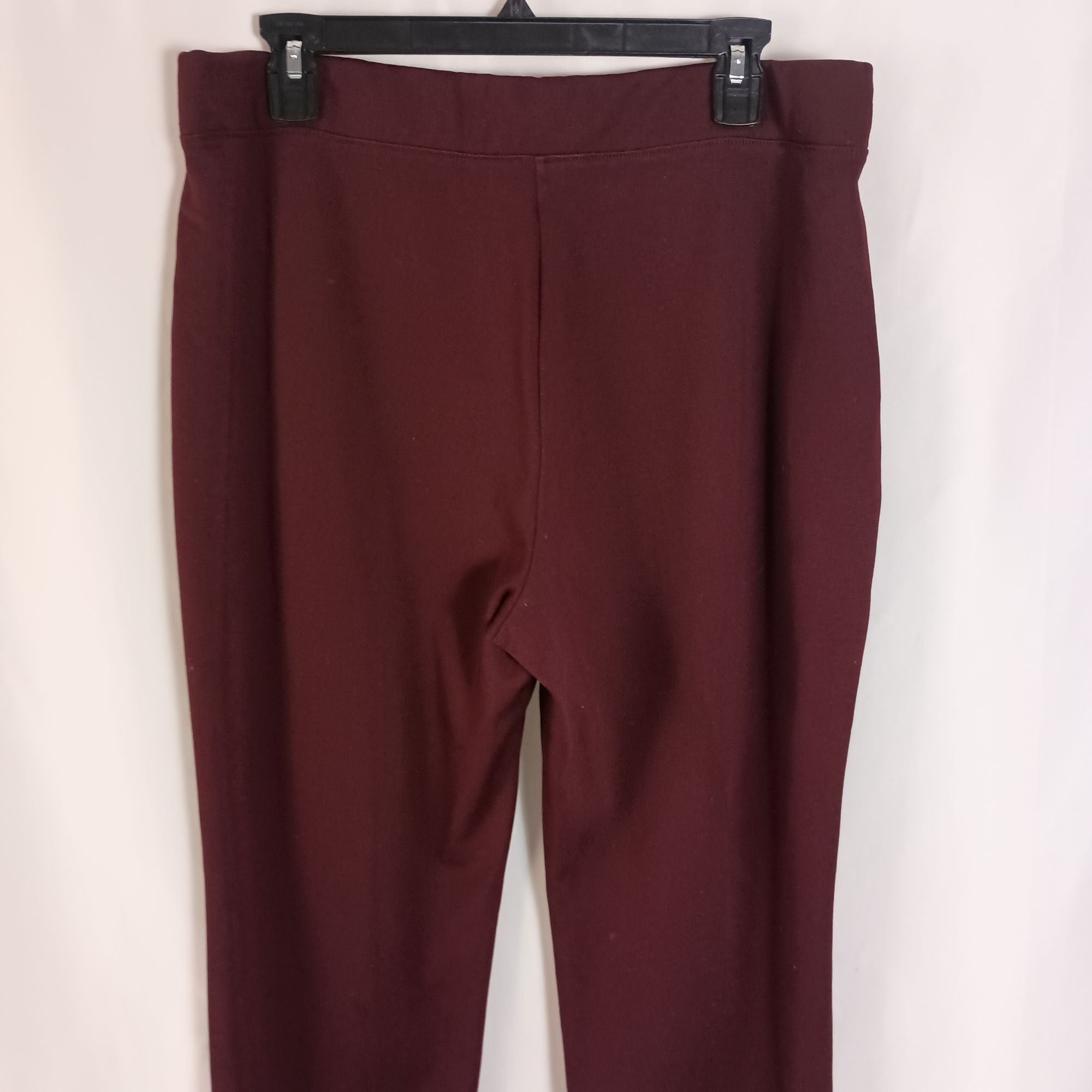 Croft & Barrow Croft & Barrow Seamed Ponte Pants Sz L Burgundy Tummy Contro Size 36" / US 14 / IT 50 - 4 Thumbnail