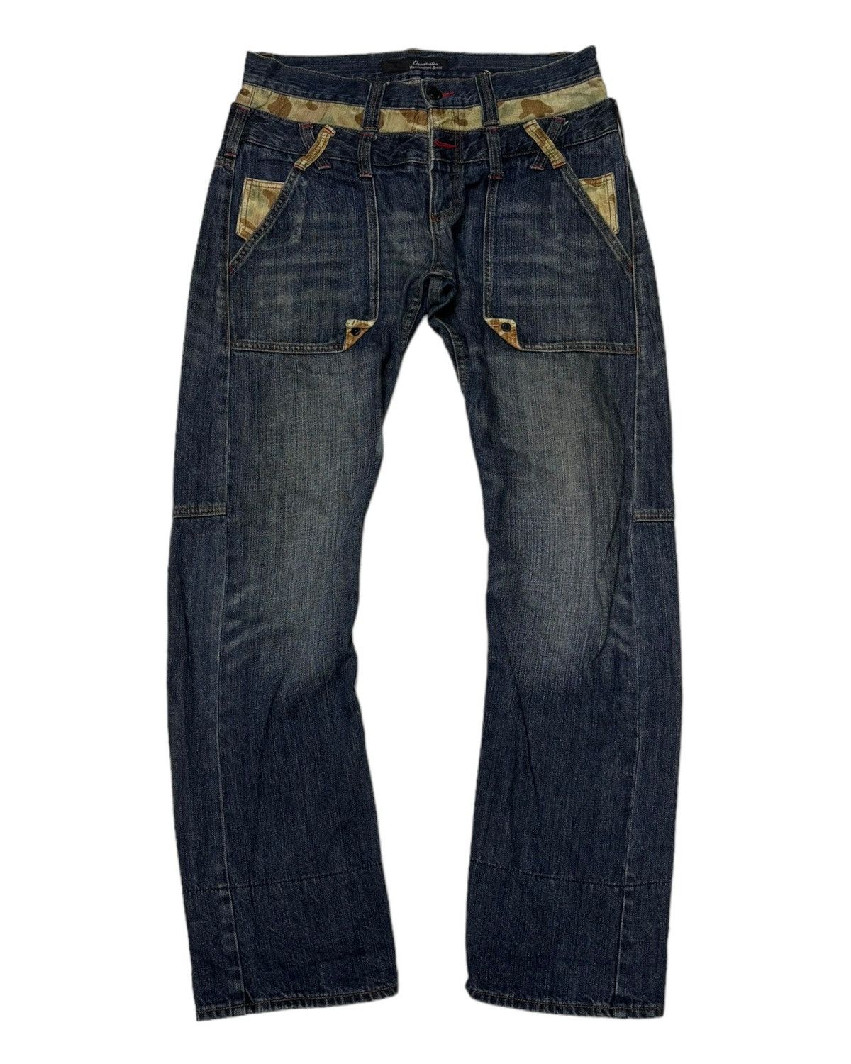 Kapital 🔥DOUBLE WAIST DENIM DOMINATE HANDCRAFTED JEANS Size US 34 / EU 50 - 9 Thumbnail