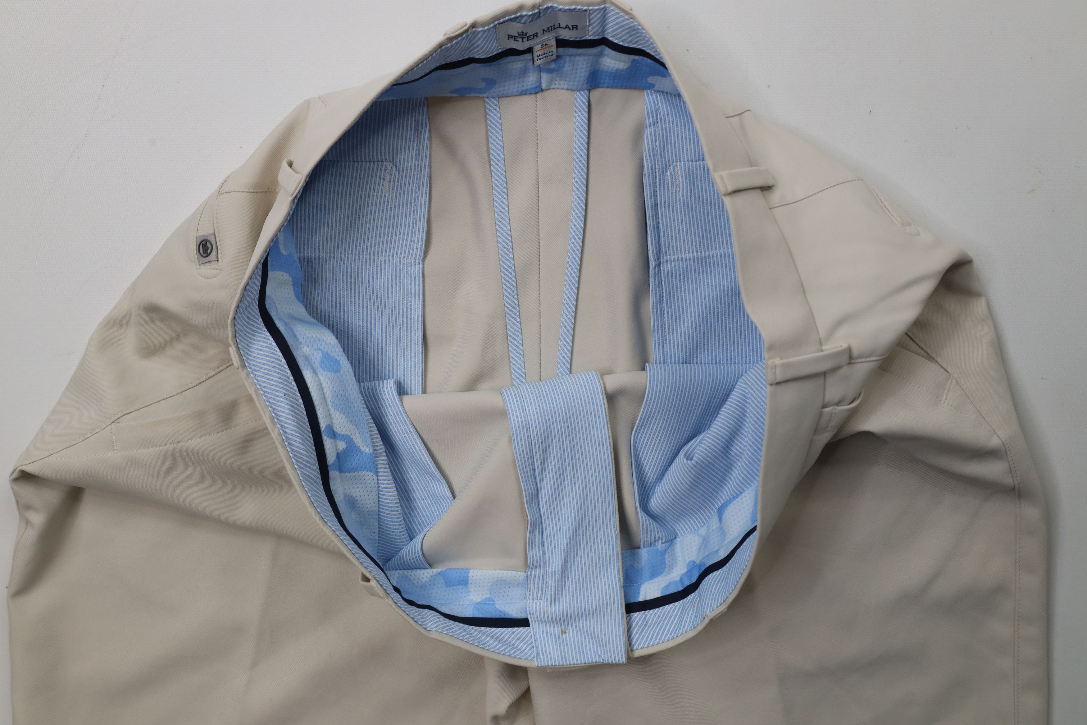 Peter Millar × Vintage Peter Millar Front Tech Above Knee Golf Golfing Chino Shorts Size US 36 / EU 52 - 9 Thumbnail