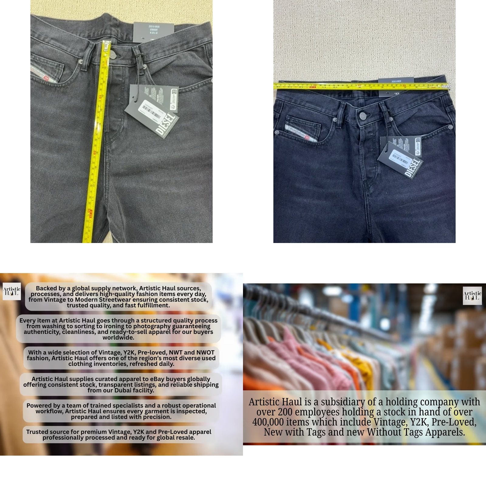 Diesel Diesel Jeans Black 30x32 D-Viker Straight Regular Fit Men's Denim 2020 30 32 Inseam Tailored Size US 30 / EU 46 - 8 Thumbnail