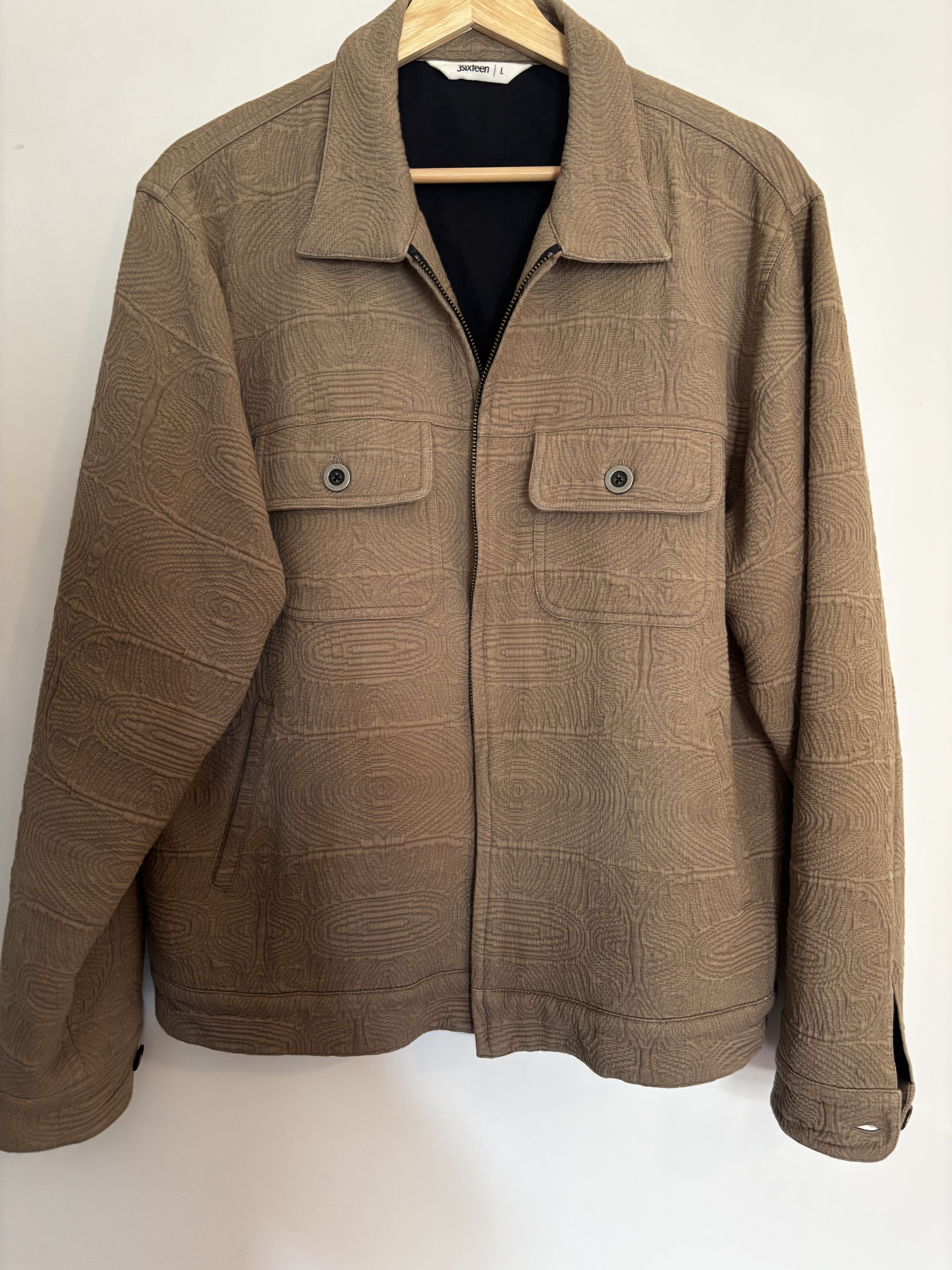 3sixteen Zen garden mechanic jacket in taupe cotton Size US L / EU 52-54 / 3 - 1 Thumbnail
