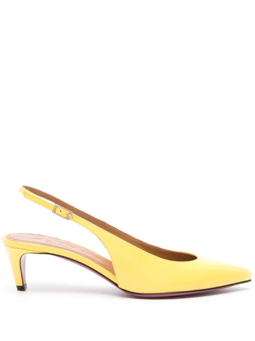 o1w1db10125 Pointed Slingback Heels in Yellow