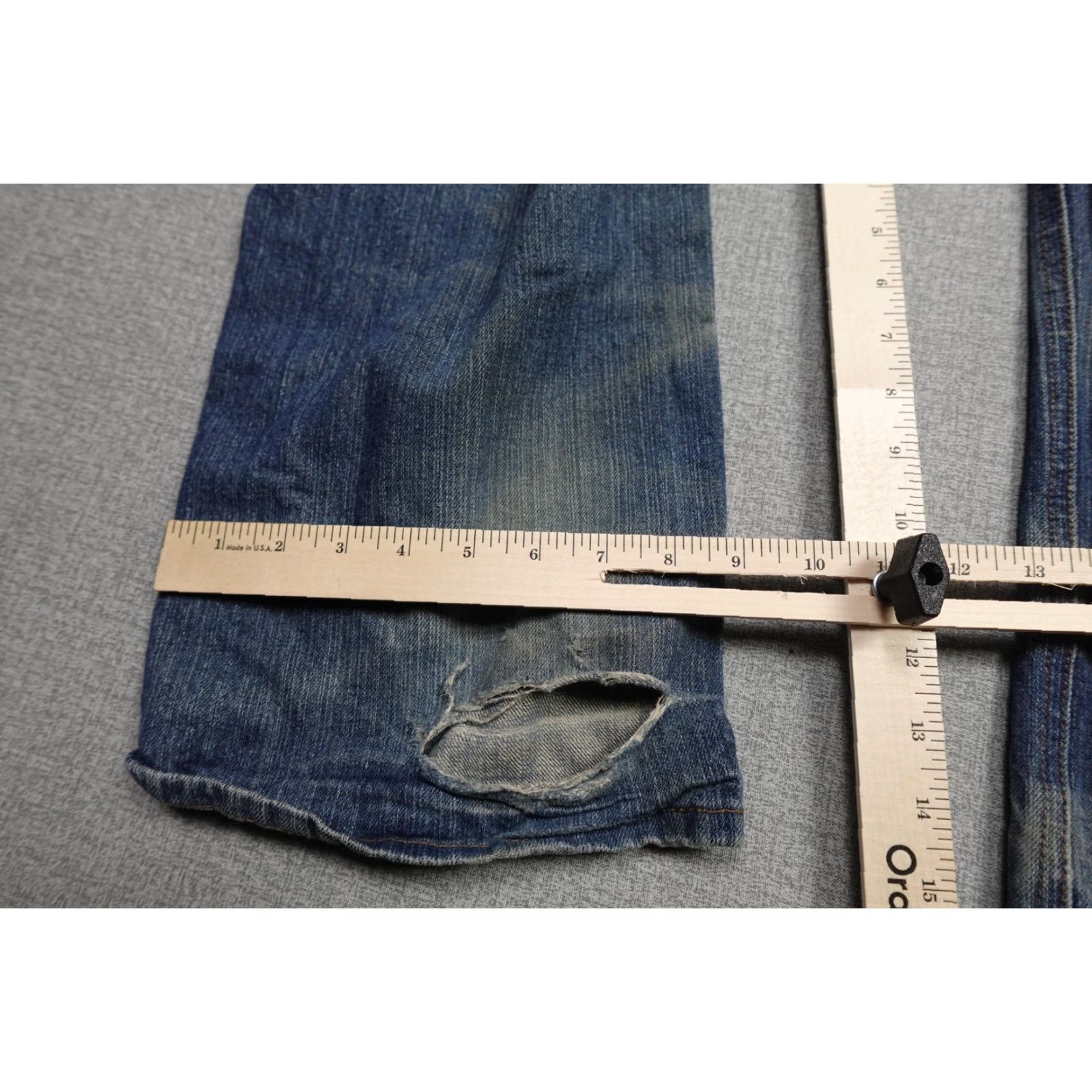 Phat Farm VINTAGE Phat Farm Jeans Mens 36x32 Blue Distressed Embroidered 5-Pocket Logo Denim Stonewash Straight 90s Mens Size US 36 / EU 52 - 7 Thumbnail