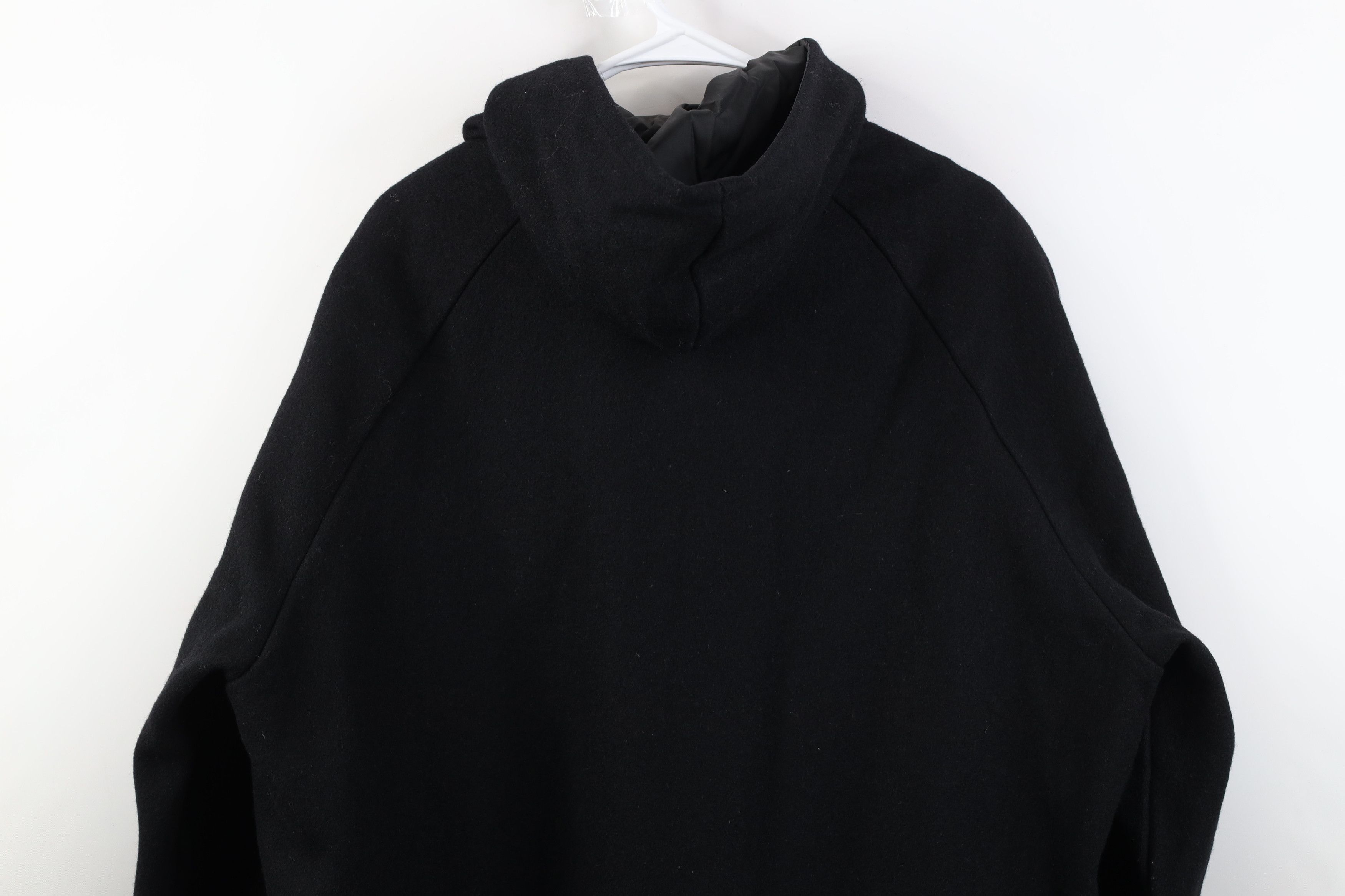 Vintage Vintage 50s Fleece Lined Wool Hooded Parka Jacket Black USA Size US XL / EU 56 / 4 - 14 Thumbnail