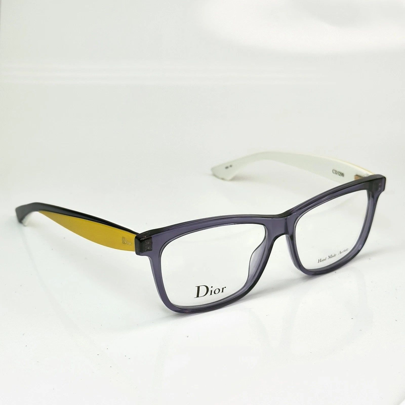 Christian Dior Monsieur CHRISTIAN DIOR CD3290 3290 ENVOL White Yellow Square Optical Size ONE SIZE - 9 Thumbnail