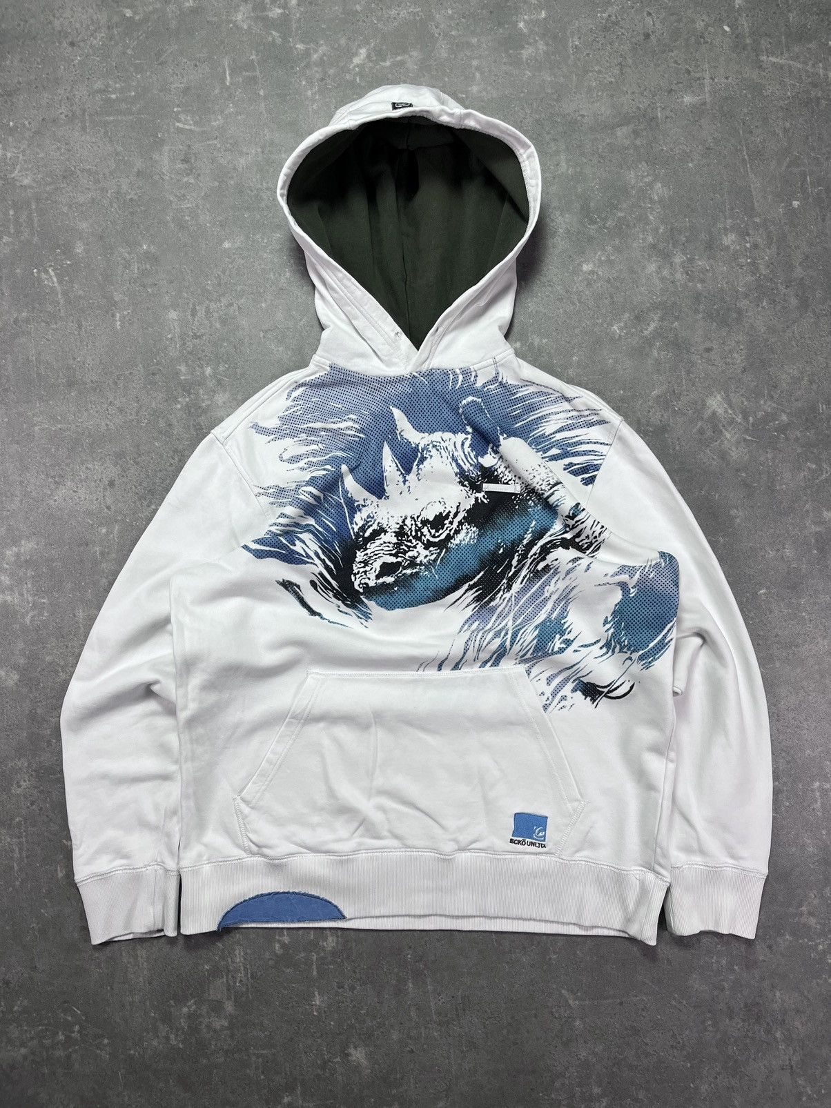 Ecko Unltd. Ecko Unlimited Y2K 3D Rhino Logo Zip Hoodie XL White Size US XL / EU 56 / 4 - 1 Thumbnail