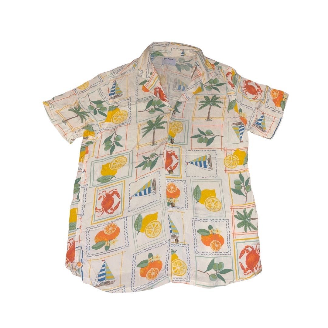 Old Navy Tropical Novelty Short Sleeve Shirt Nautical Vacation Beachy Size M / US 6-8 / IT 42-44 - 1 Thumbnail