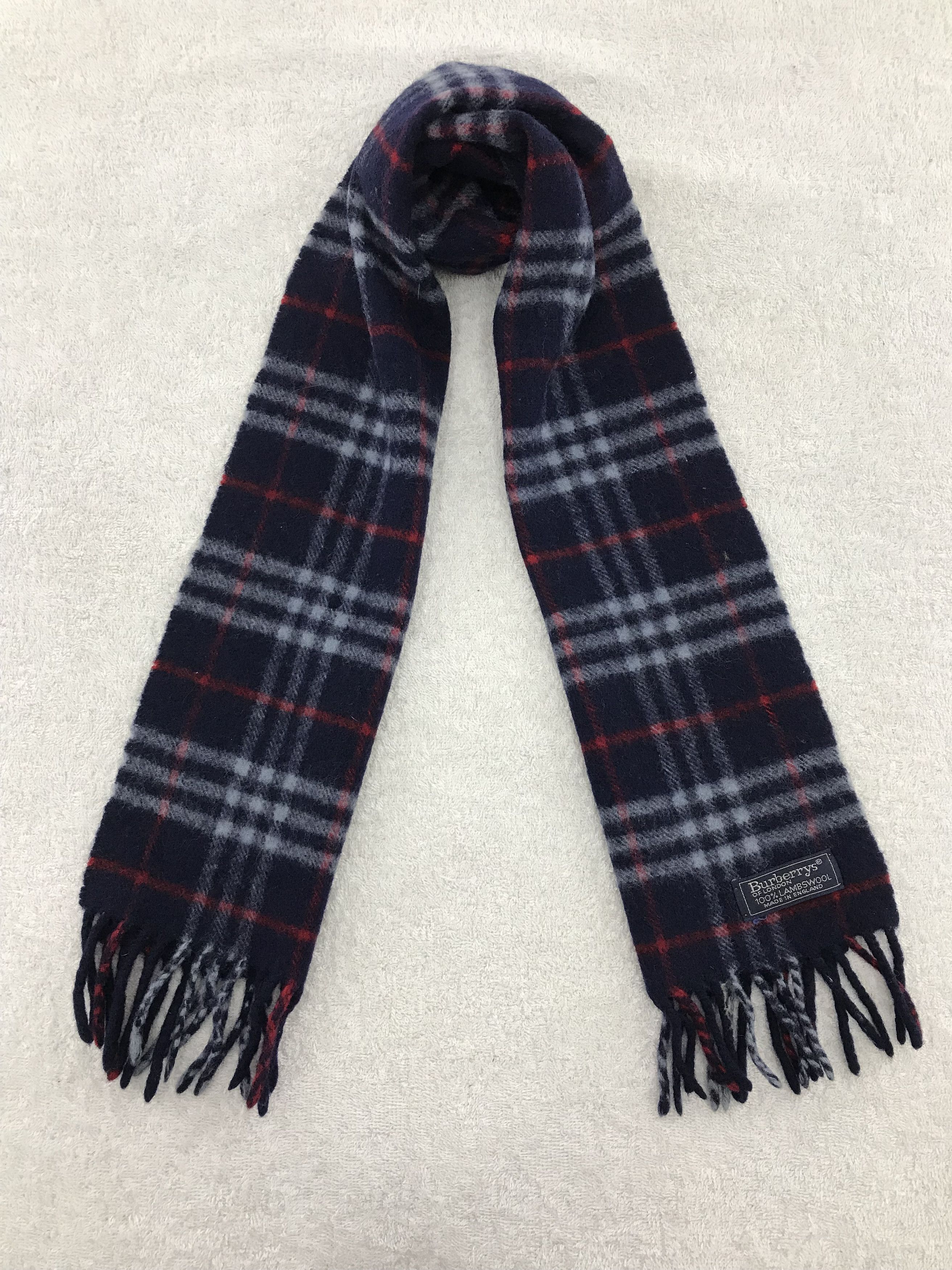 Burberry × Vintage Burberry Scarf / Muffler / Neckwear - WW228 Size ONE SIZE - 1 Thumbnail
