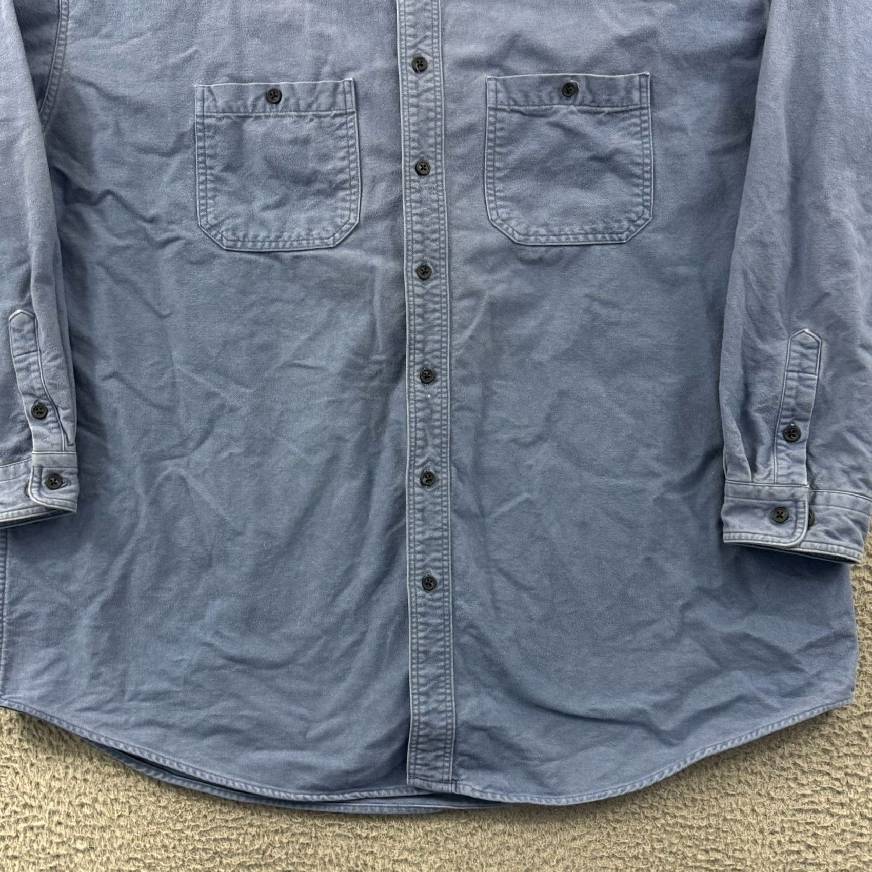 Vintage VINTAGE LL Bean Shirt Mens 2XL Tall Blue Button Chamois Flannel 90s Hunting USA Size US XXL / EU 58 / 5 - 2 Thumbnail