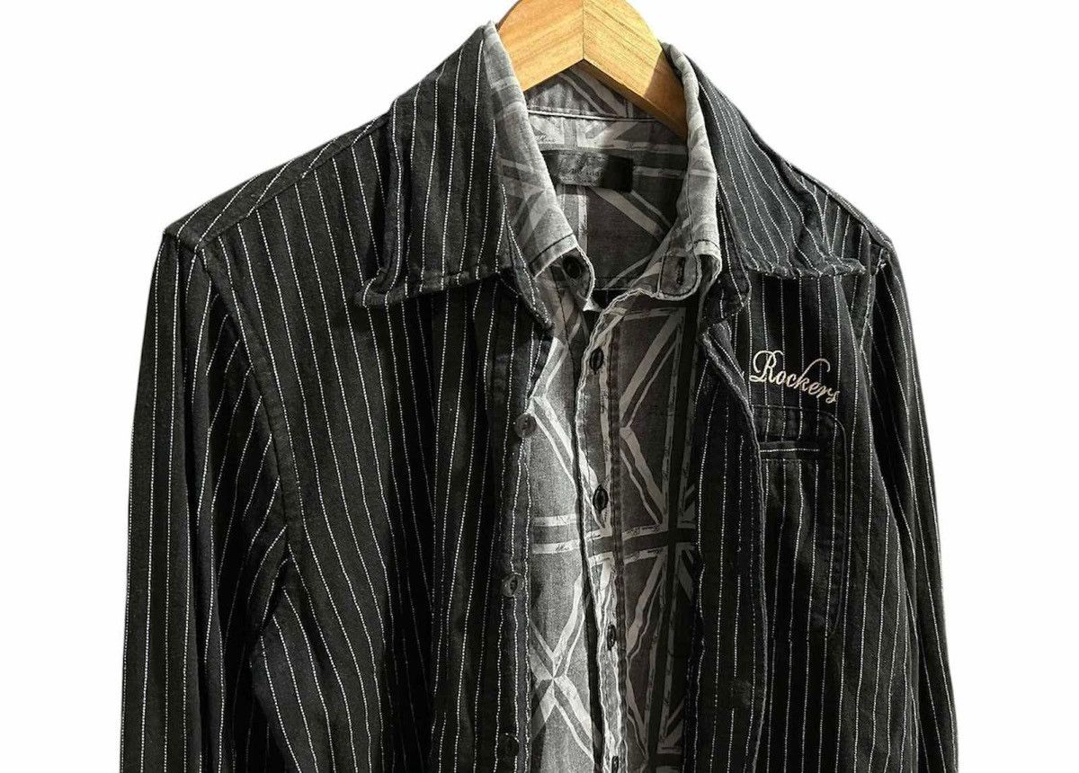Hysteric Glamour × If Six Was Nine × Japanese Brand 🔥Sick Y2K Luv Maison Jackrose Union Rock Double Layer Shirt Size US M / EU 48-50 / 2 - 8 Thumbnail