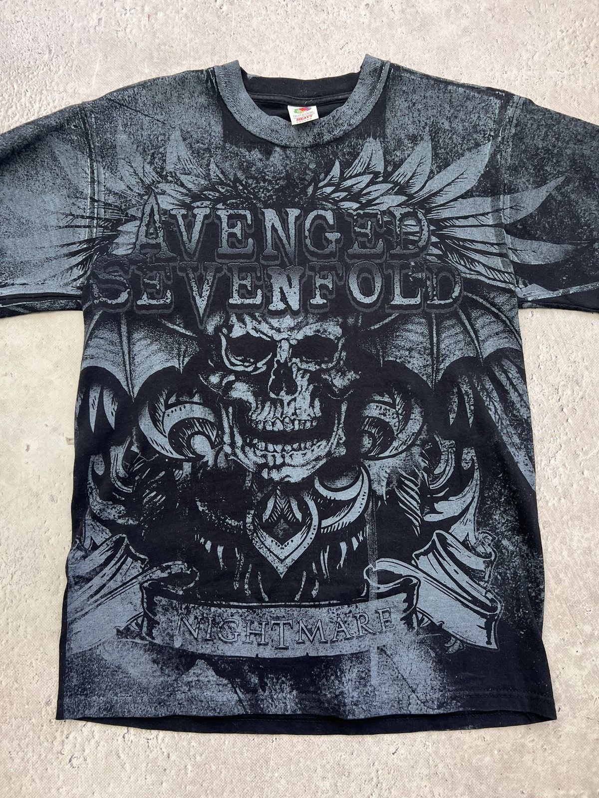 Band Tees × Vintage AVENGED SEVENFOLD Y2K SCULL BAND ROCK TEE Size US M / EU 48-50 / 2 - 4 Thumbnail