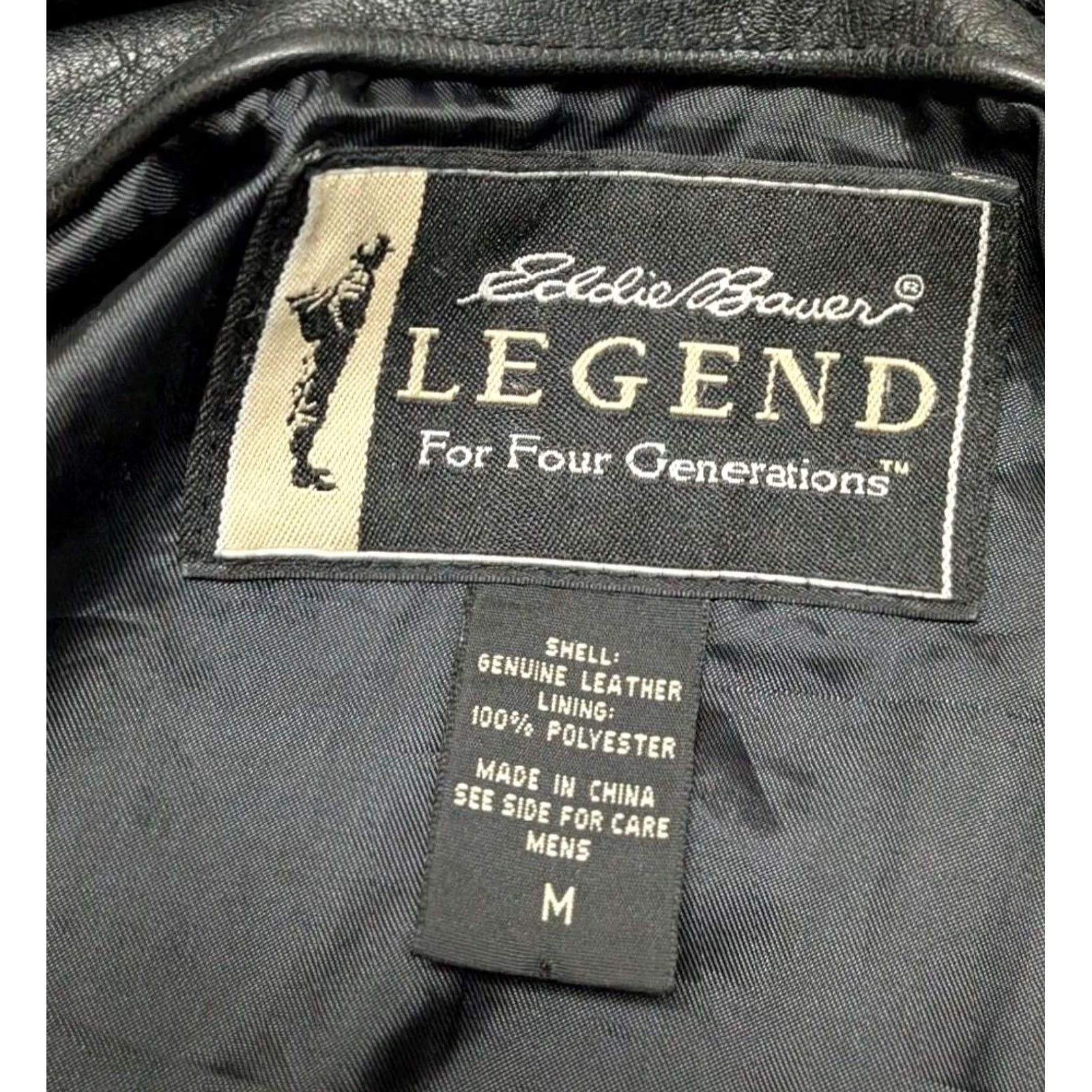 Eddie Bauer VINTAGE Eddie Bauer leather jacket M black JOURNEYMAN legend motorcycle bomber Size US M / EU 48-50 / 2 - 5 Thumbnail