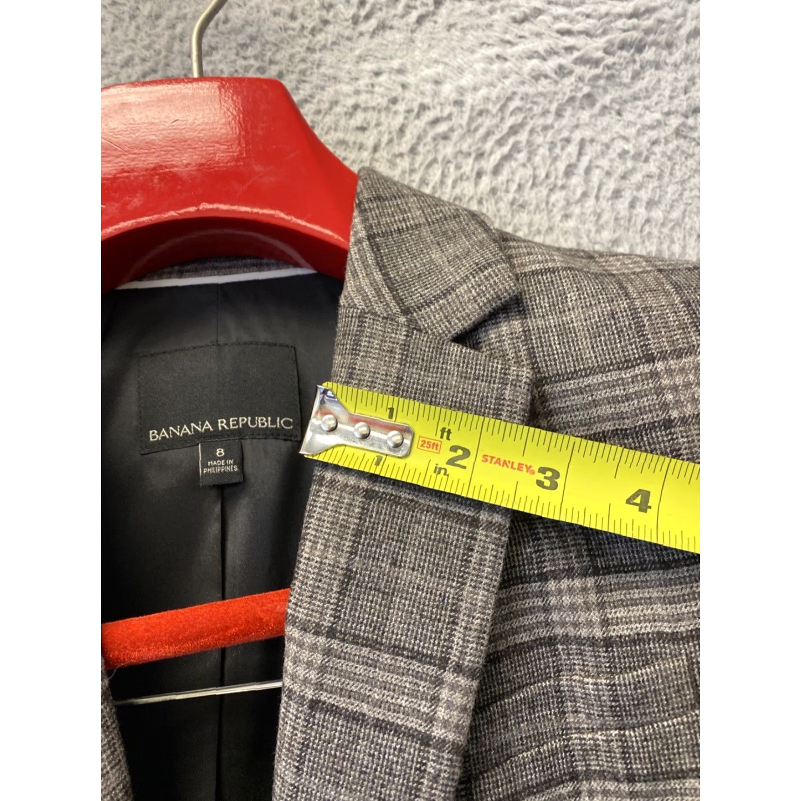 Banana Republic Banana Republic Blazer Women’s 8 Wool Plaid Short 1 Button Classic Fit Brown – Business Dress Coat Women’s Size 8 Regular Size M / US 6-8 / IT 42-44 - 6 Thumbnail