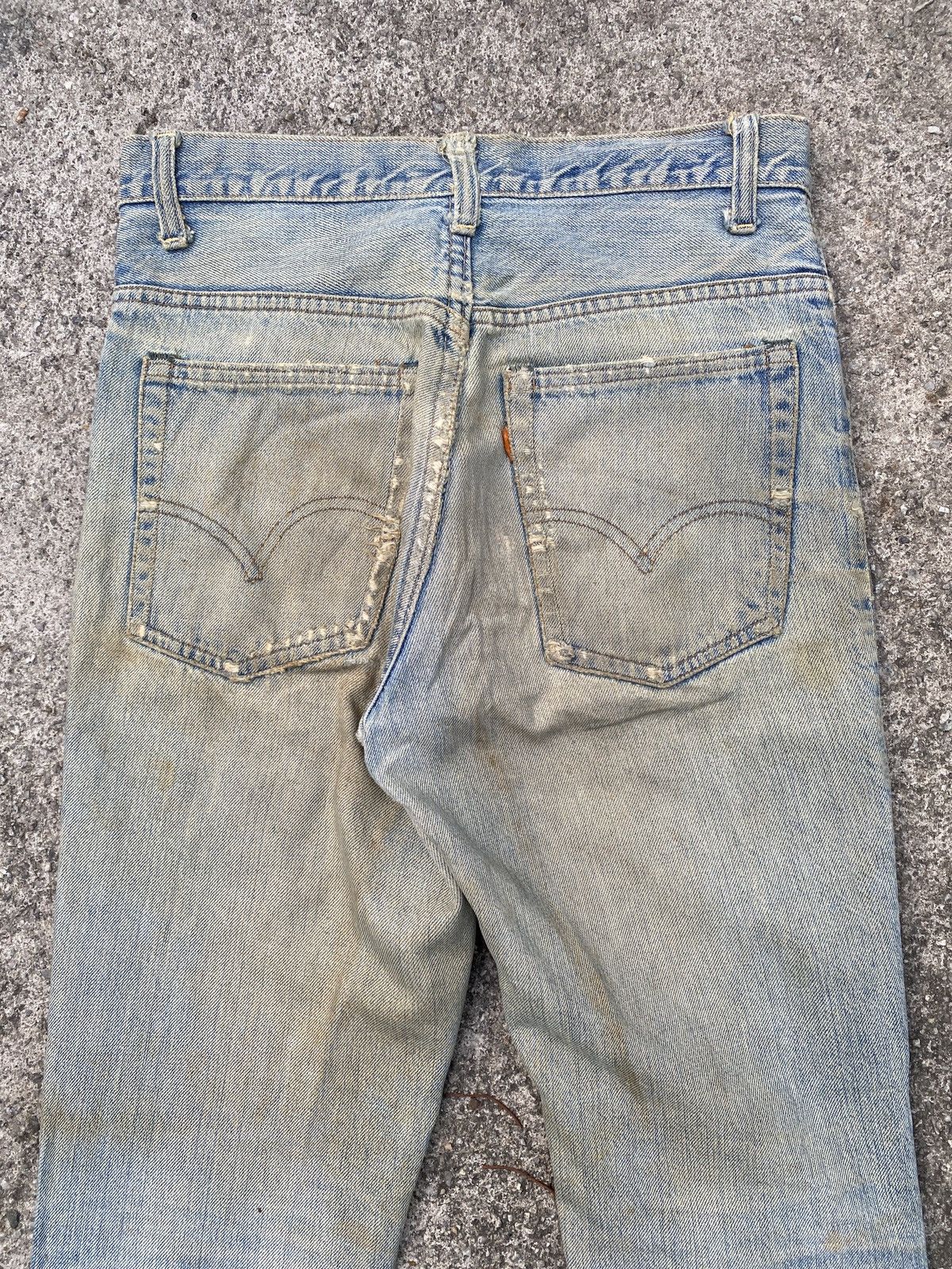 Vintage 60s Levis Orange Tab Capital E Distressed Flare Denim Size US 28 / EU 44 - 12 Thumbnail