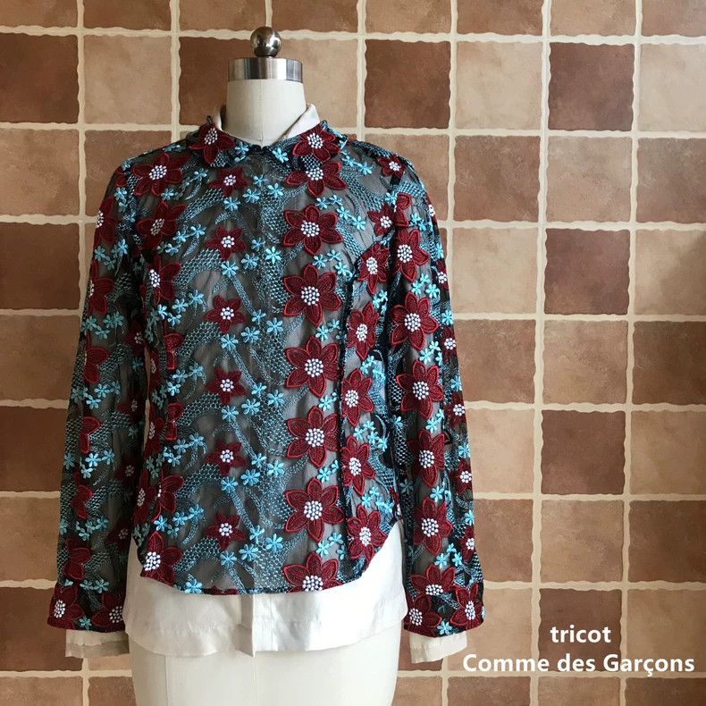 Other Comme des Garcons Transparent embroidered shirt with ball Size M / US 6-8 / IT 42-44 - 6 Thumbnail