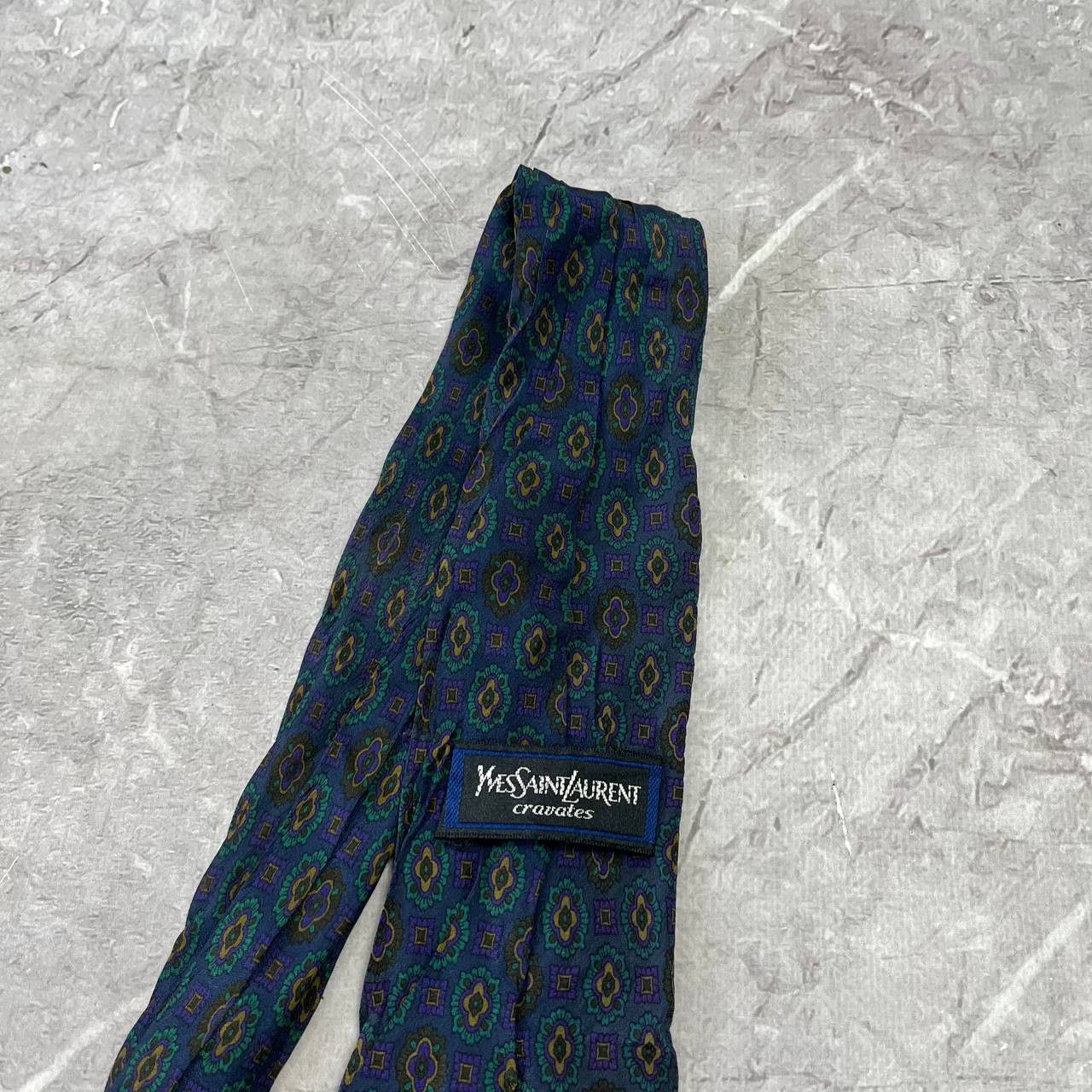 Yves Saint Laurent YVES Saint Lauren 100% Silf Tie Seta Cravatta Mens Size ONE SIZE - 8 Thumbnail