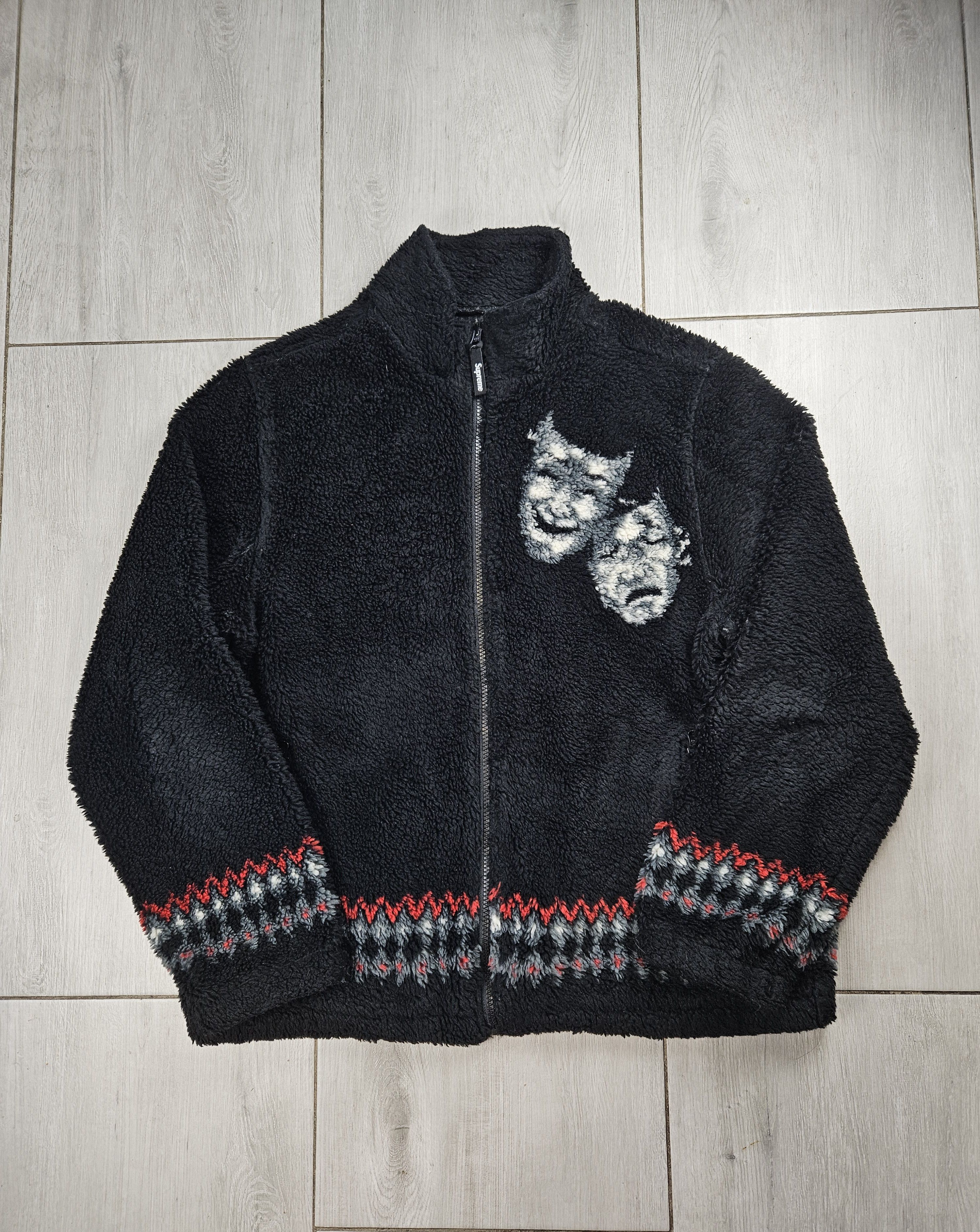 Supreme Drama Mask Fleece Jacket Black