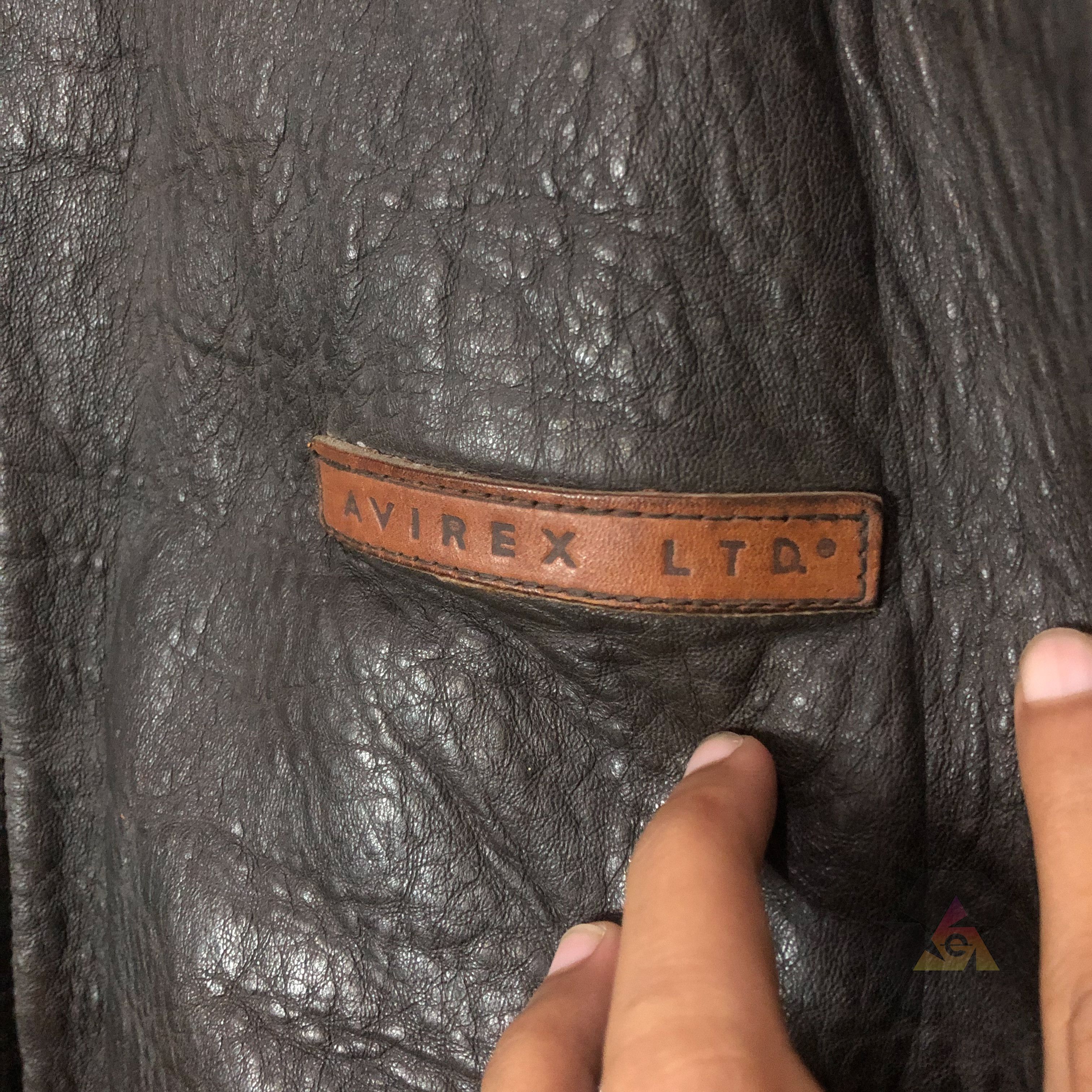 Avirex Vintage Avirex A2 80s Drawing Flag Leather Jacket Size US S / EU 44-46 / 1 - 4 Thumbnail