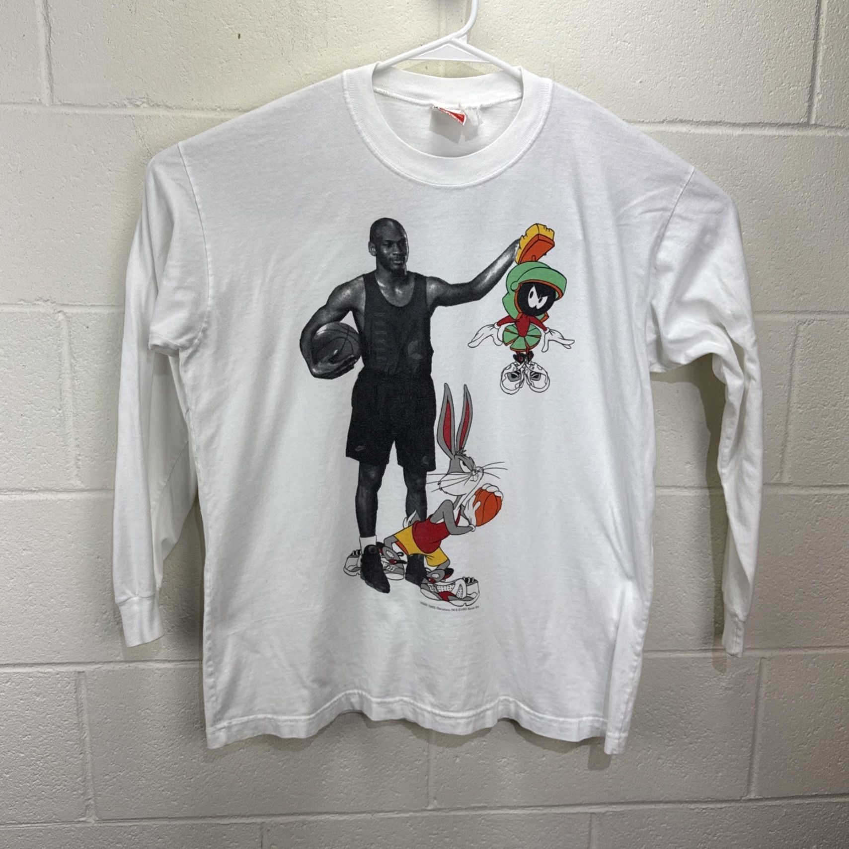VINTAGE Nike Michael Jordan Space Jam T-Shirt Men Large White 90s