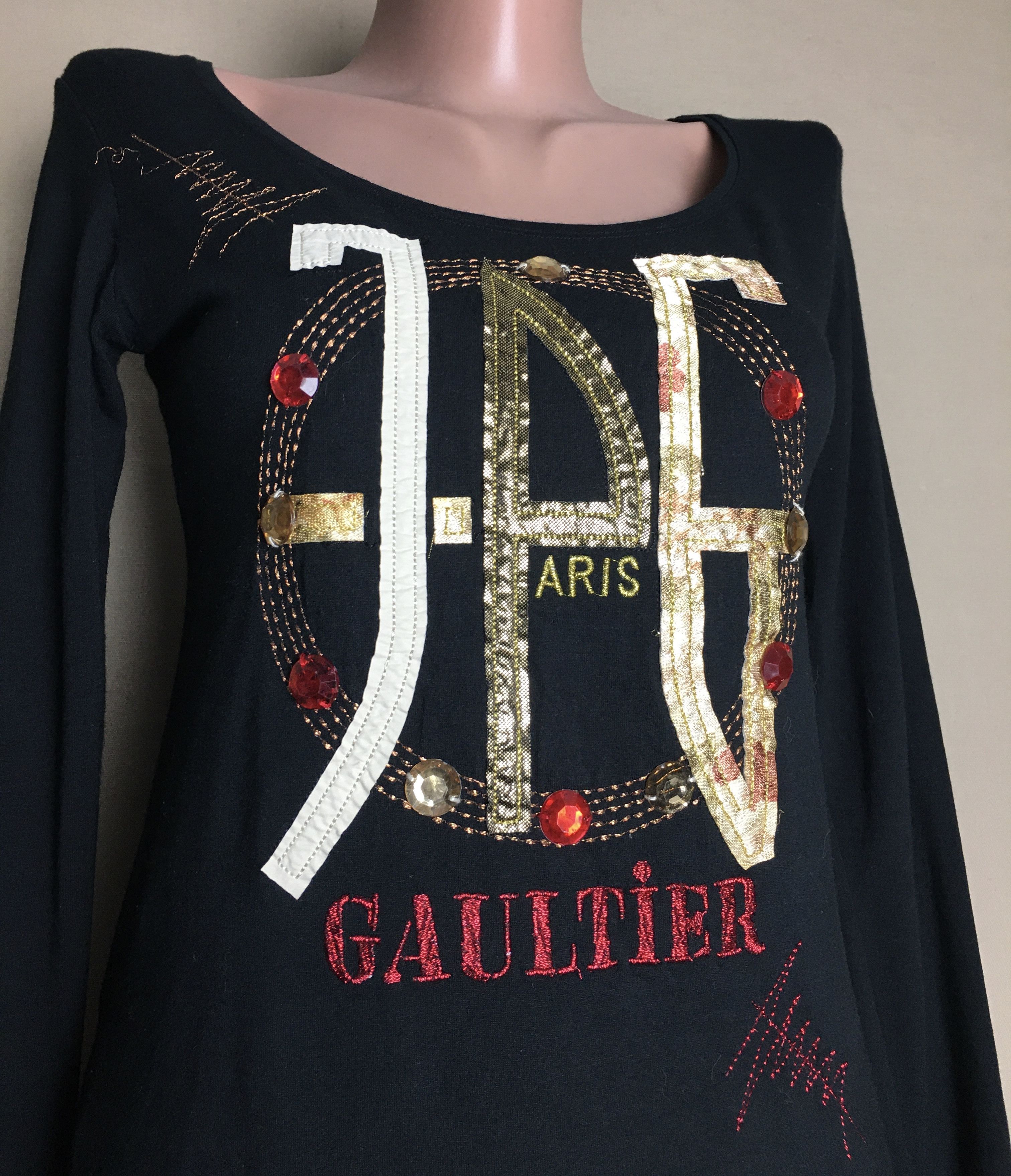 Jean Paul Gaultier Jean Paul Gaultier JPG Logo Longsleeves T-shirt Size S / US 4 / IT 40 - 3 Thumbnail