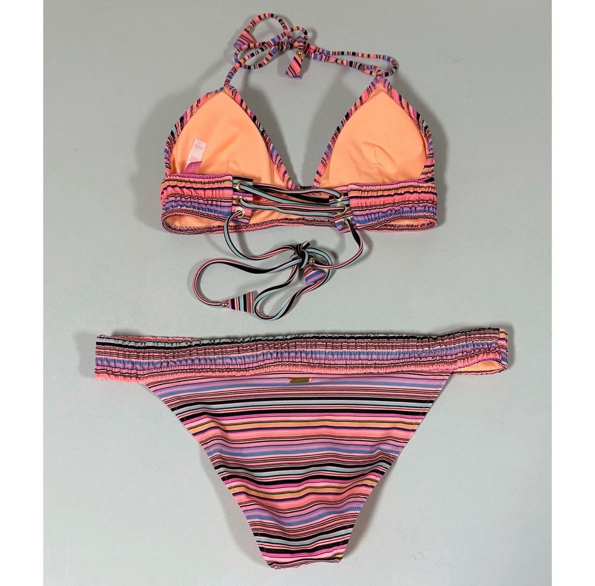 Victoria's Secret × Vintage Victoria’s Secret Striped Top (S) and Bottoms (M) Bikini Set Size ONE SIZE - 6 Thumbnail