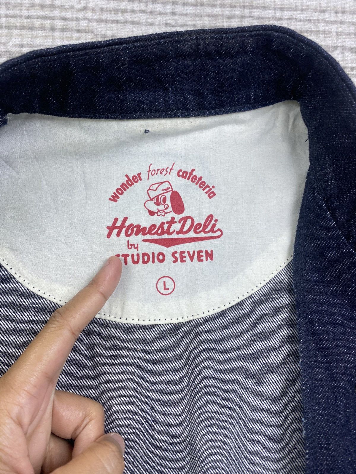 GU × Studio Seven × Vintage Vintage Honest Deli X Gu By Studio Seven Denim Jacket Size US L / EU 52-54 / 3 - 9 Thumbnail