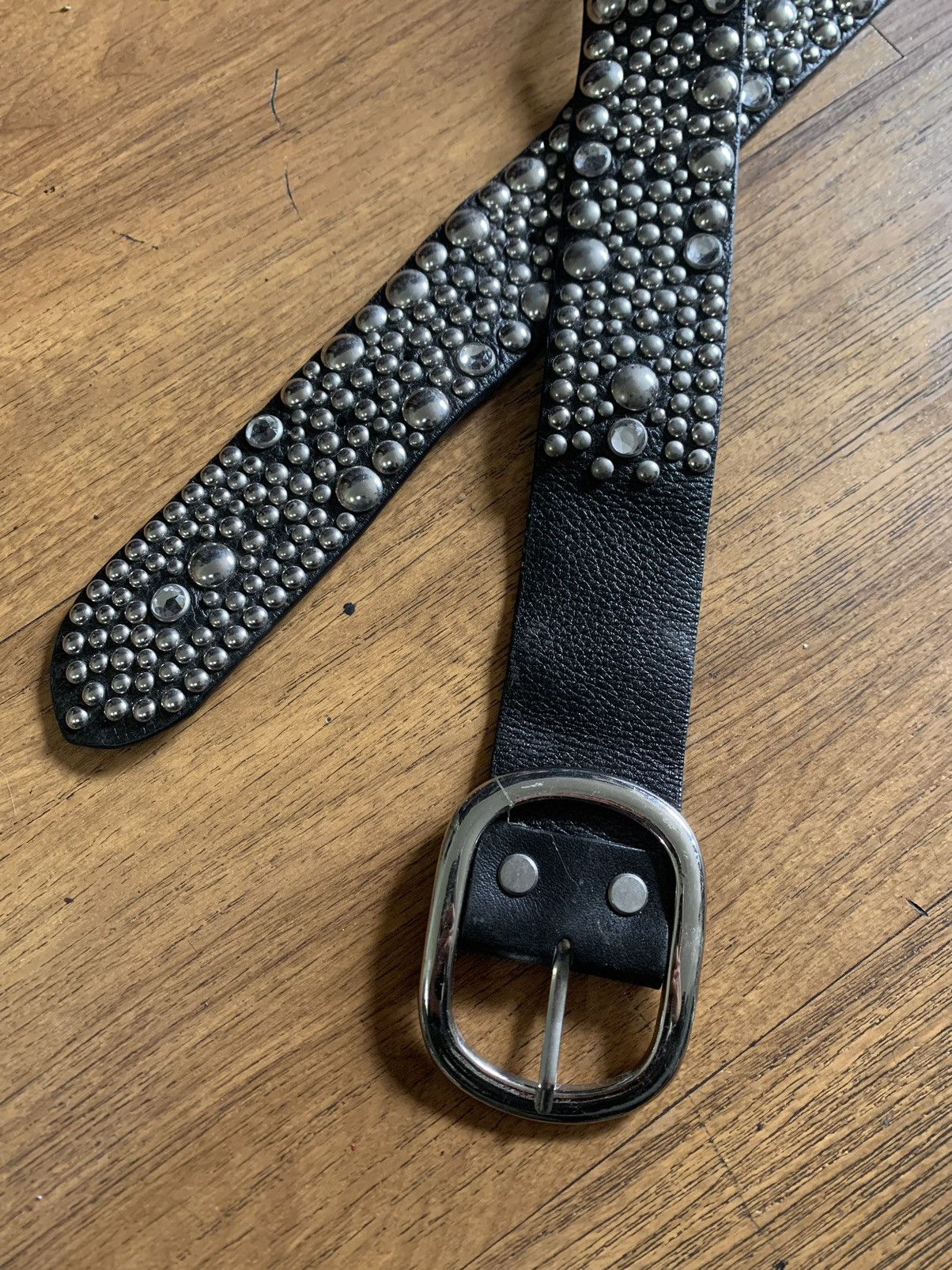 If Six Was Nine 🌑BLACKFRIDAY🌑 Black leather metallic studded belt Size ONE SIZE - 2 Thumbnail