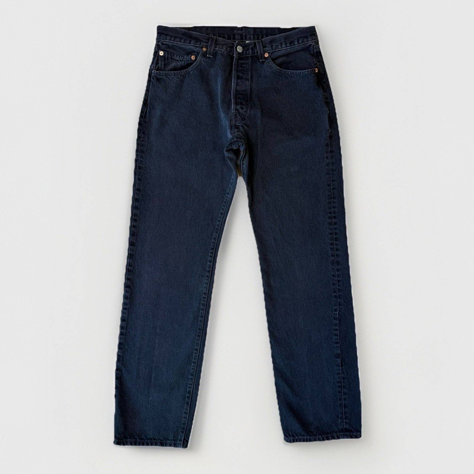 Levi's Vintage Levis 501 Jeans 32 Black 90s Straight Leg Denim Size US 30 / EU 46 - 1 Thumbnail