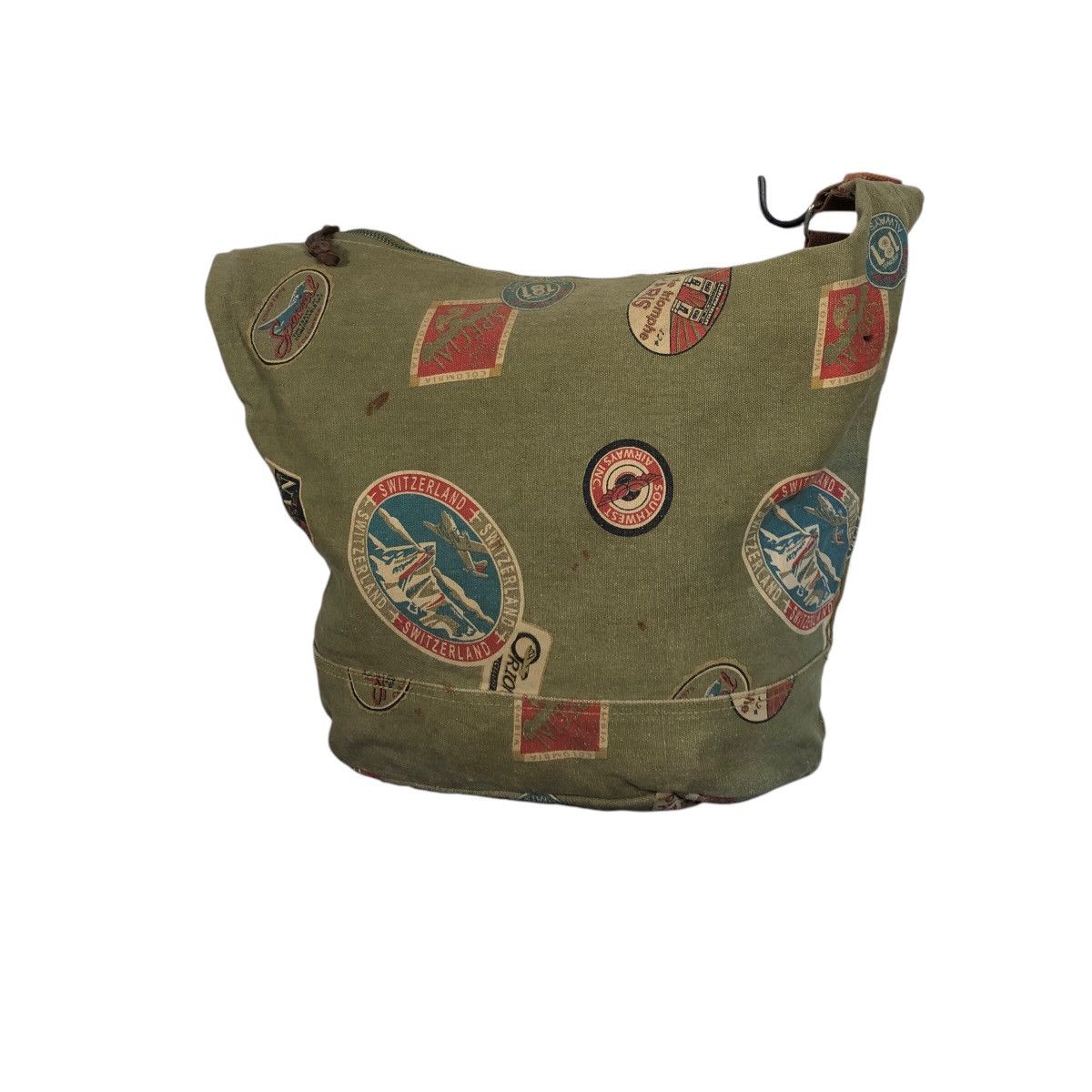 Japanese Brand 📌Vintage Sling Bag Earth Made Overprint Design Streetwear Size ONE SIZE - 7 Thumbnail