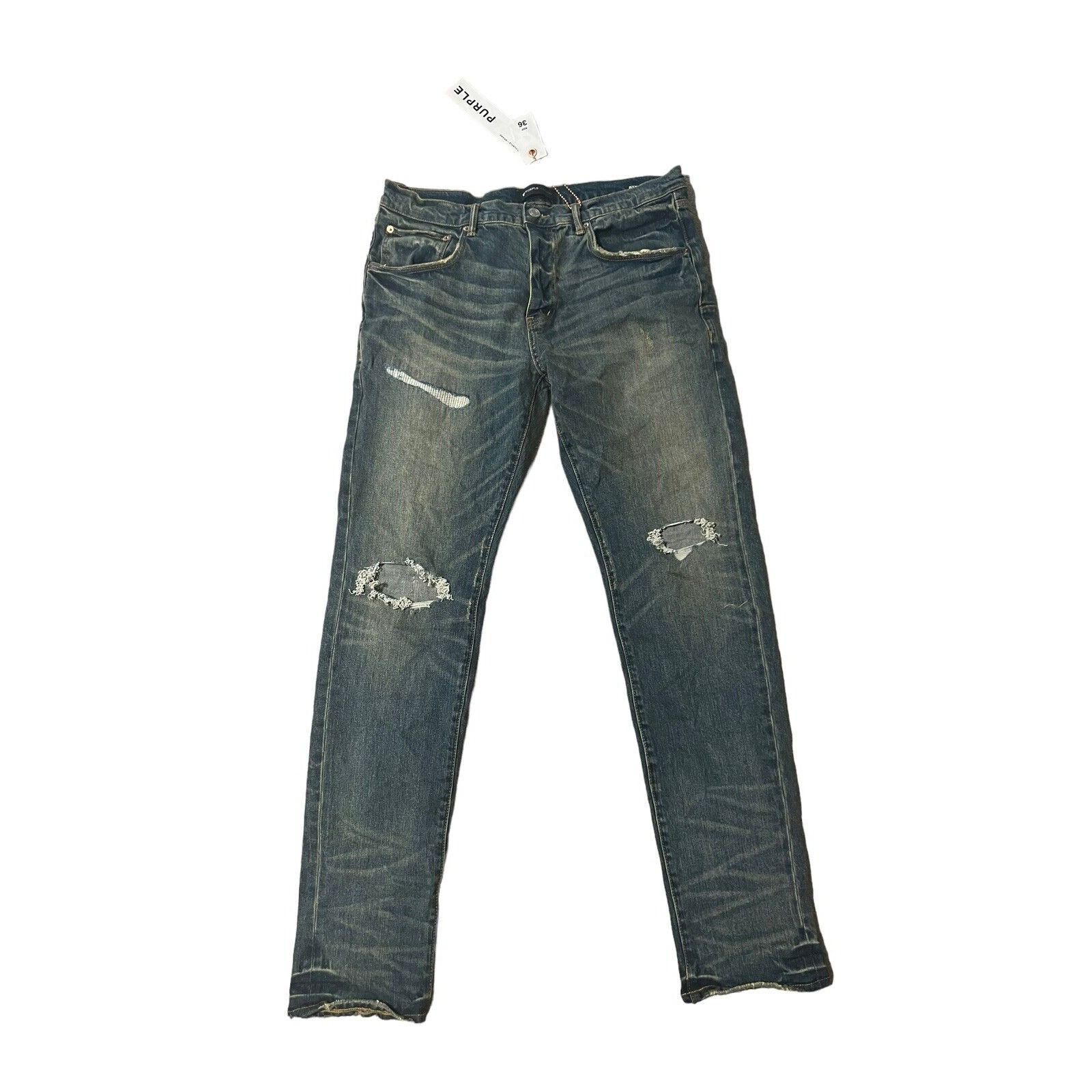 Purple × Purple Brand Purple Brand Jeans Mens Slim Fit P001 Blue Size 36/32 Size US 36 / EU 52 - 1 Thumbnail